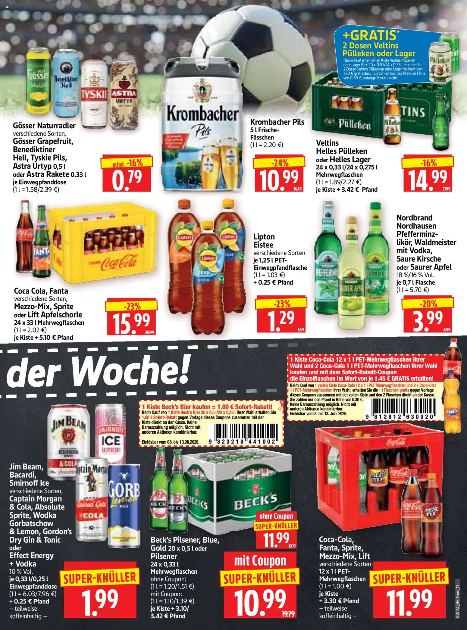 HERKULES Prospekt – gültig ab 08.06.2026 | Seite: 11 | Produkte: Tyskie, Fanta, Äpfel, Gin