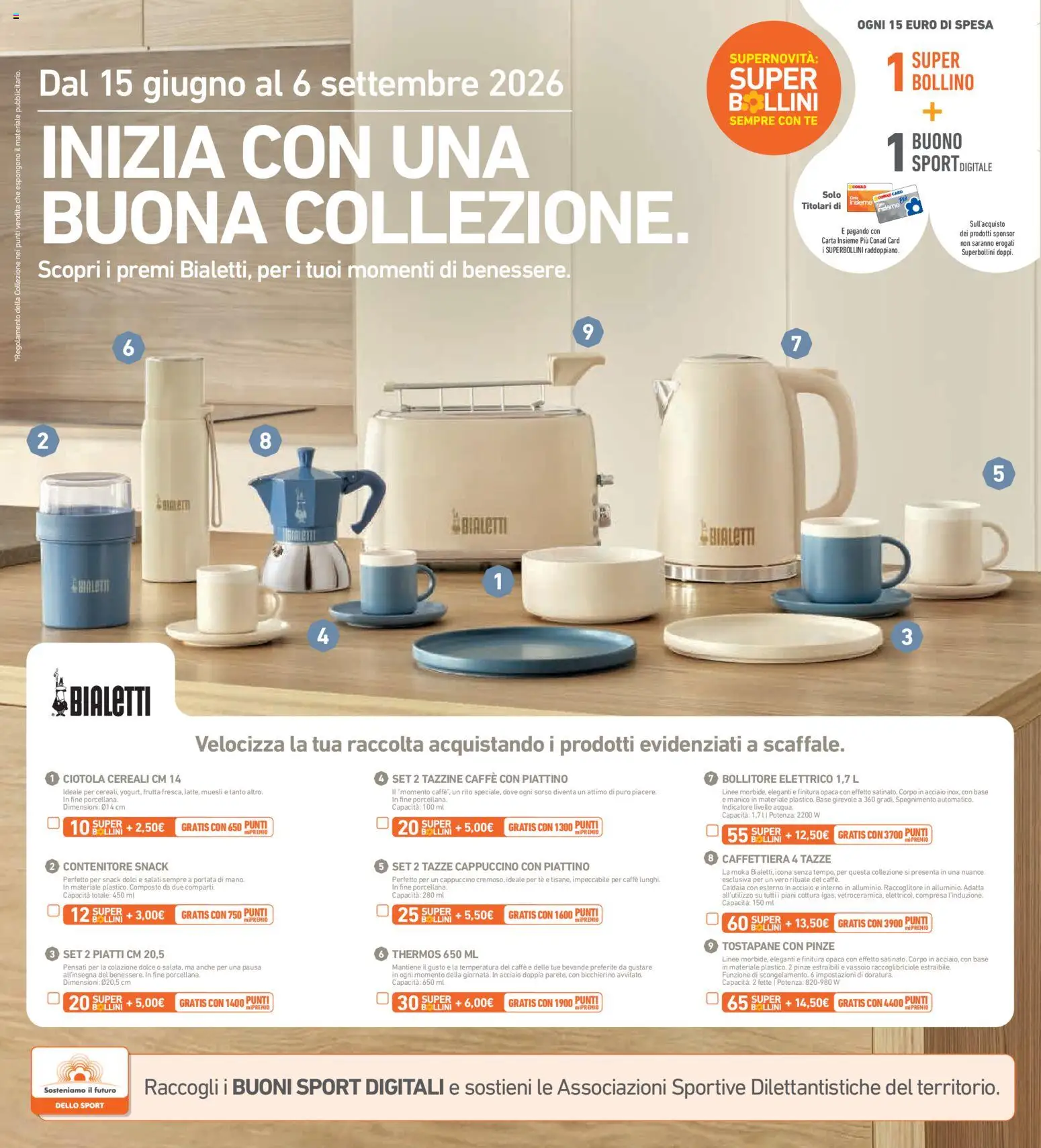 Volantino Conad del 18.06.2026 | Pagina: 29 | Prodotti: Caffettiera, Caldaia, Tostapane, Ciotola
