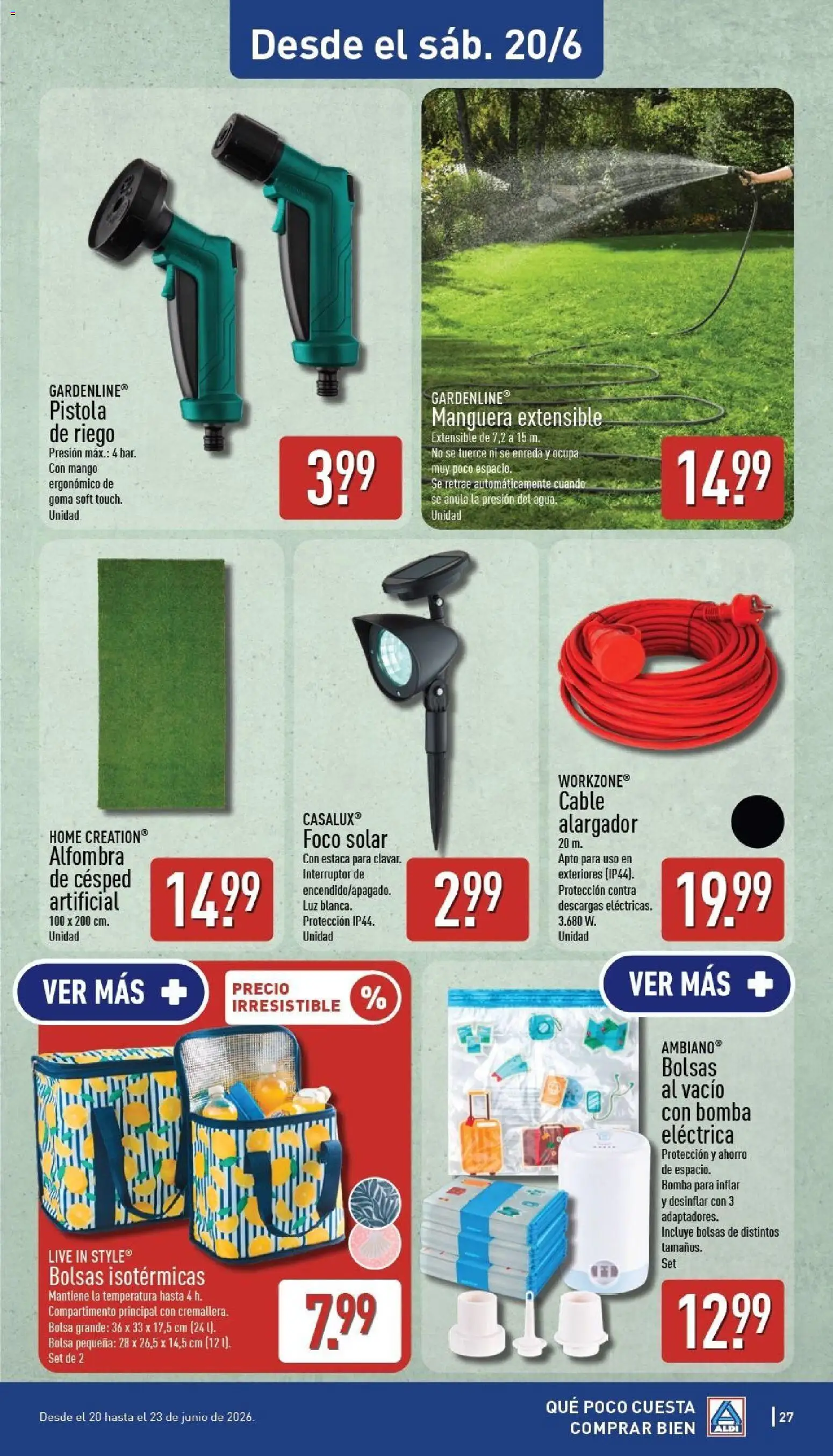 Aldi folleto Península │ válido desde el 15.06.2026 | Página: 27 | Productos: Manguera, Bolsa, Ρούτερ, Alfombra