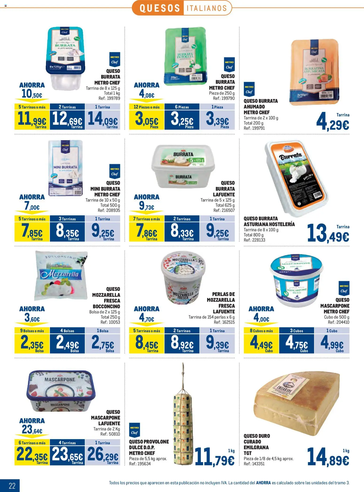 Makro Lácteos │ válido desde el 05/10/2026 | Página: 22 | Productos: Dulce, Burrata, Queso, Mascarpone