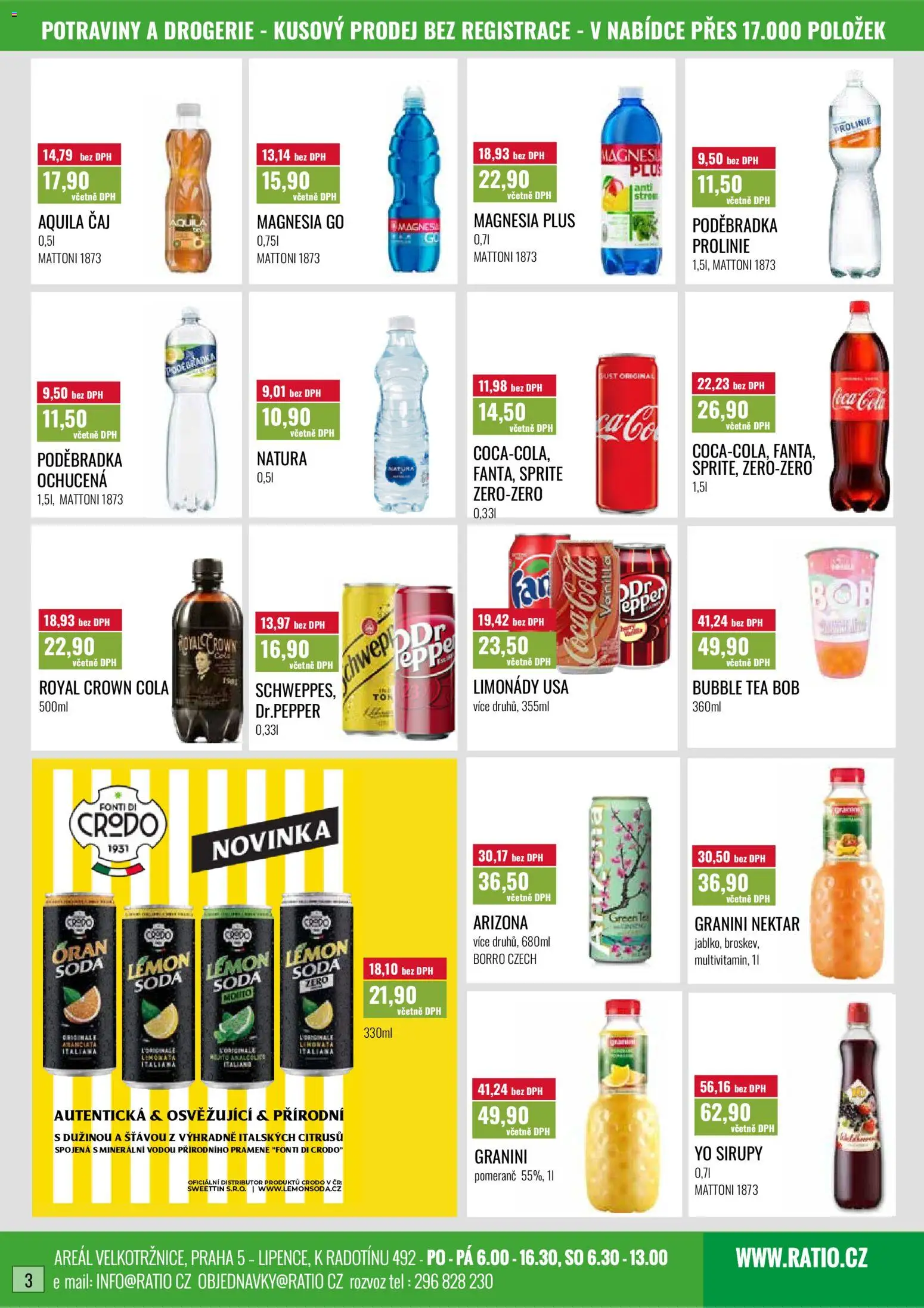 Ratio leták od 01.07.2026 | Strana: 4 | Produkty: Coca cola, Magnesia, Granini, Prolinie