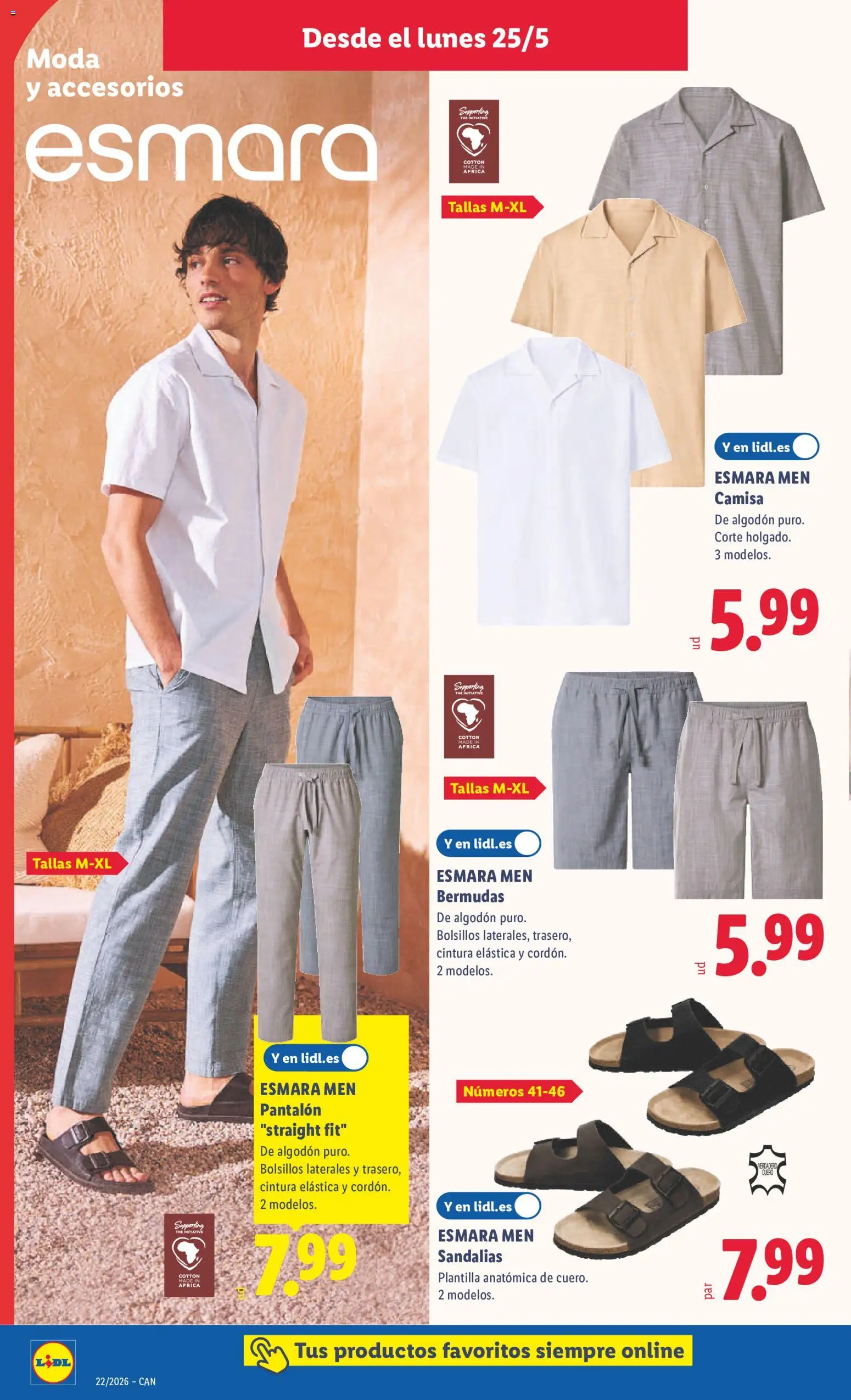 Lidl folleto de bazar │ válido desde el 25.05.2026 | Página: 18 | Productos: Camisa, Bermudas, Sandalias