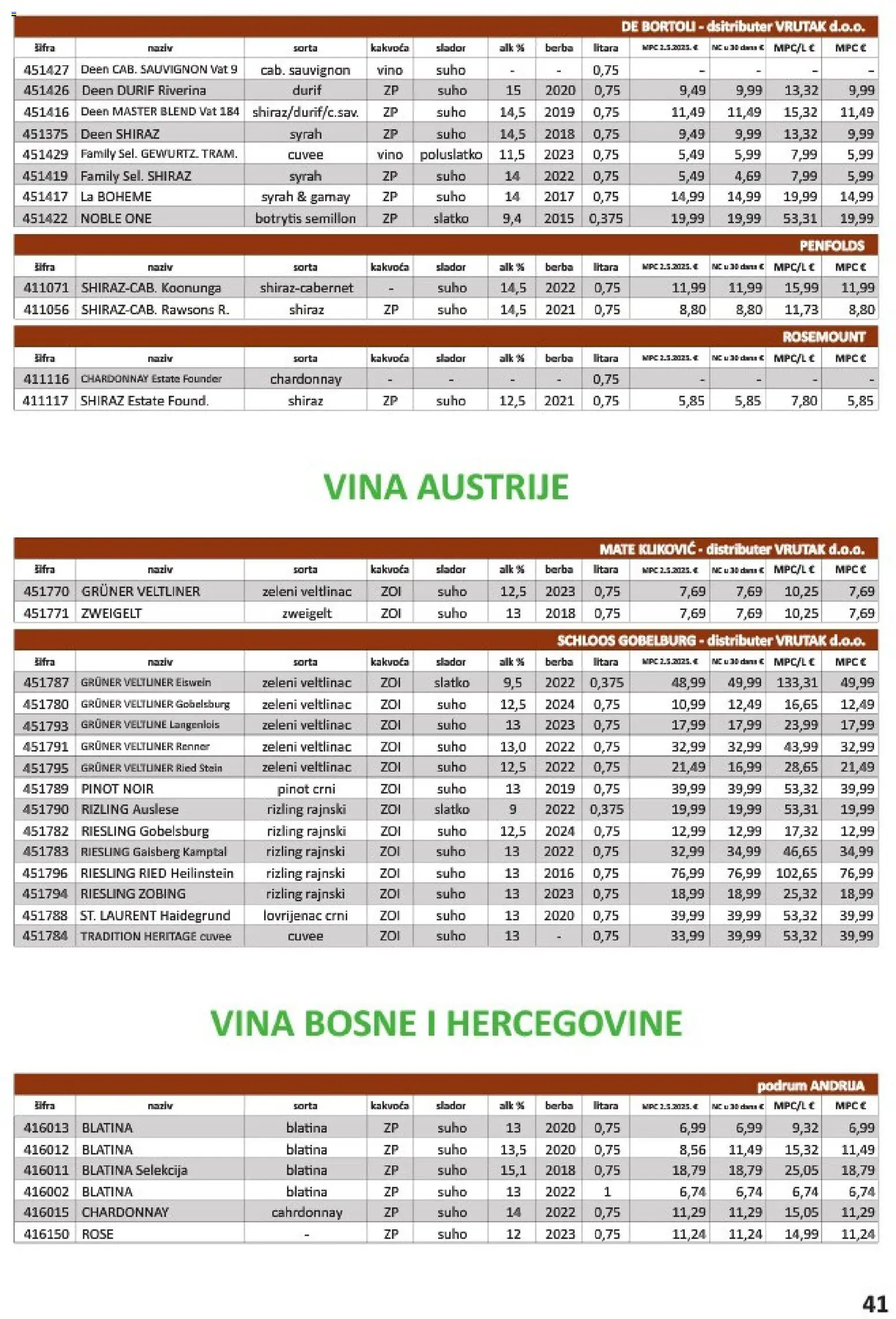 Vrutak katalog | vrijedi od 01.11.2025 | Stranica: 41 | Proizvodi: Vino