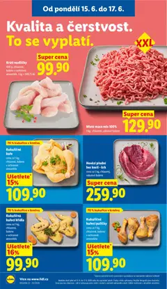 Náhled letáku Kukuřičná kuřecí křídla, cena za 1 kg, chlazená, baleno v ochranné atmosféře od 15.06.2026 | Strana: 12