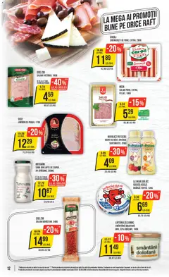 Ofertele Mega Image valabile de la 28.05.2026 | Pagină: 12 | Produse: Raft, Crenvurști, Brânză, Salam