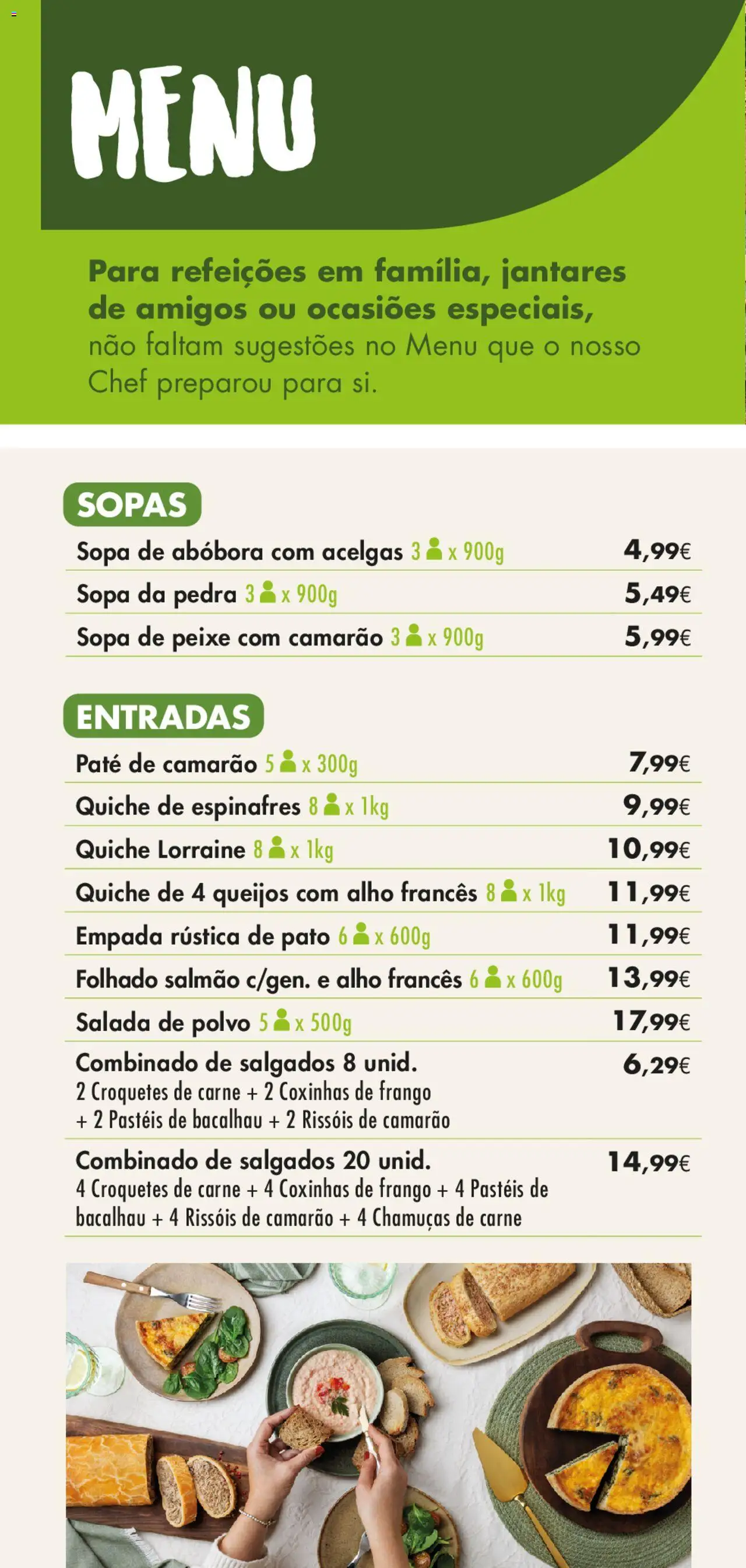 Pingo Doce - Catálogo-Menu do Chef │ válido de 21/02/2025 | Página: 2 | Produtos: Bacalhau, Sopa, Abóbora, Salada