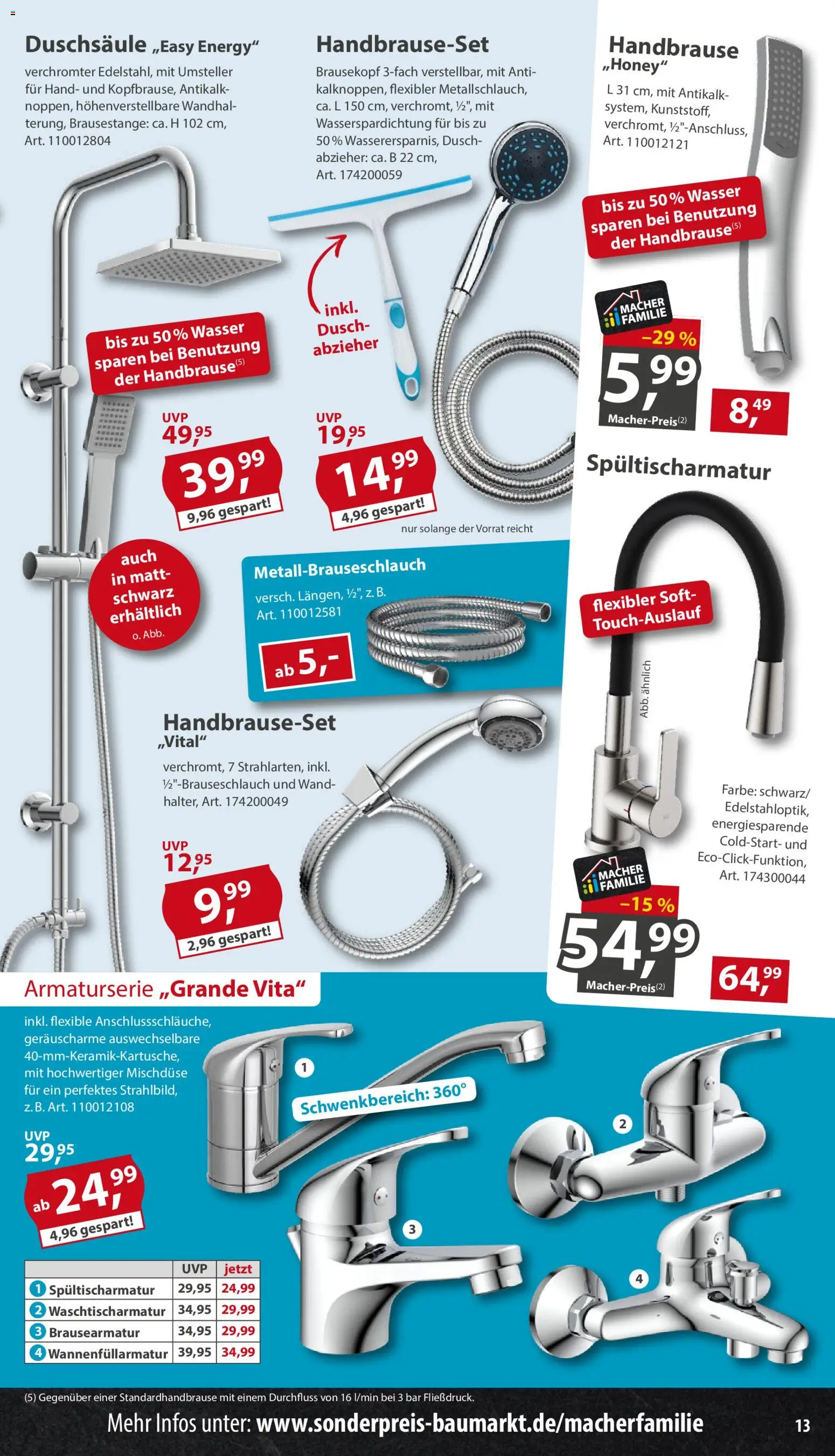 Sonderpreis Baumarkt Prospekt – gültig ab 03.10.2026 | Seite: 13 | Produkte: Energy, Wasser
