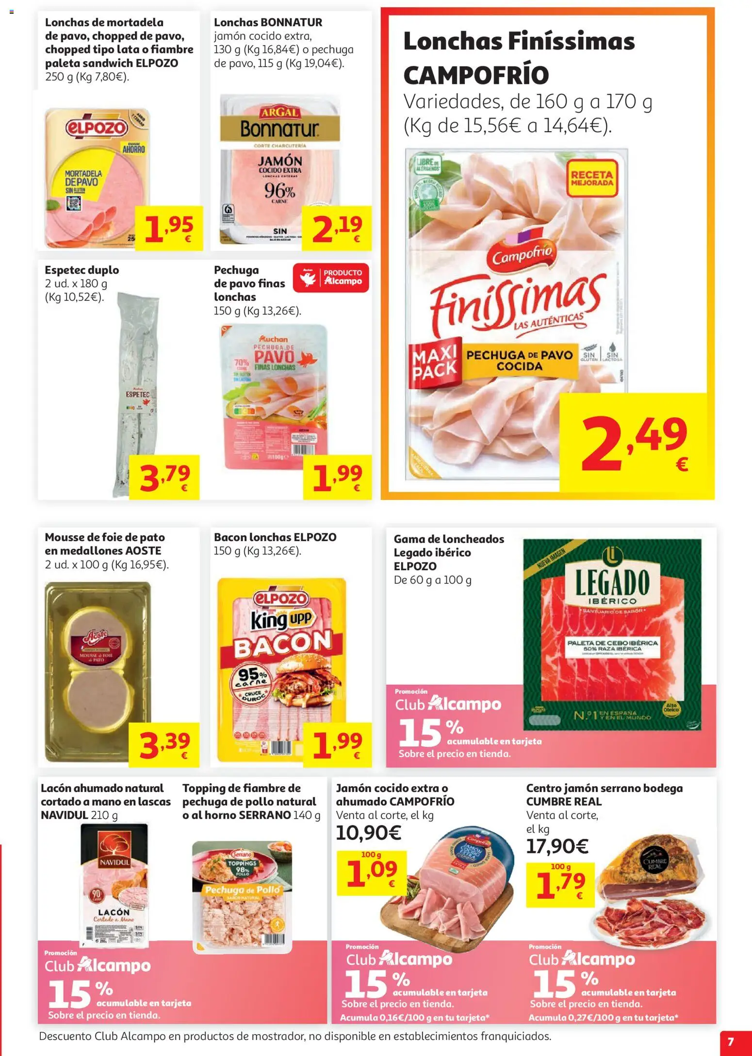 Alcampo HG Nacional Cat │ válido desde el 05.05.2026 | Página: 7 | Productos: Mousse, Jamón, Horno, Mortadela