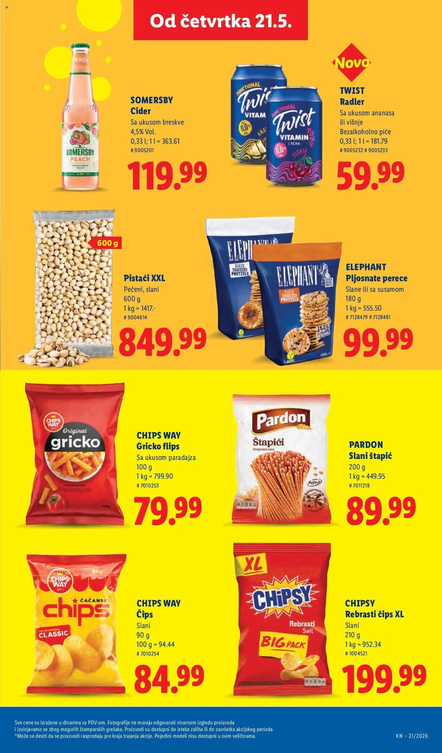 Lidl katalog - važi od 21.05.2026 | Strana: 53 | Proizvode: Čips, Pistaći, Cider, Somersby