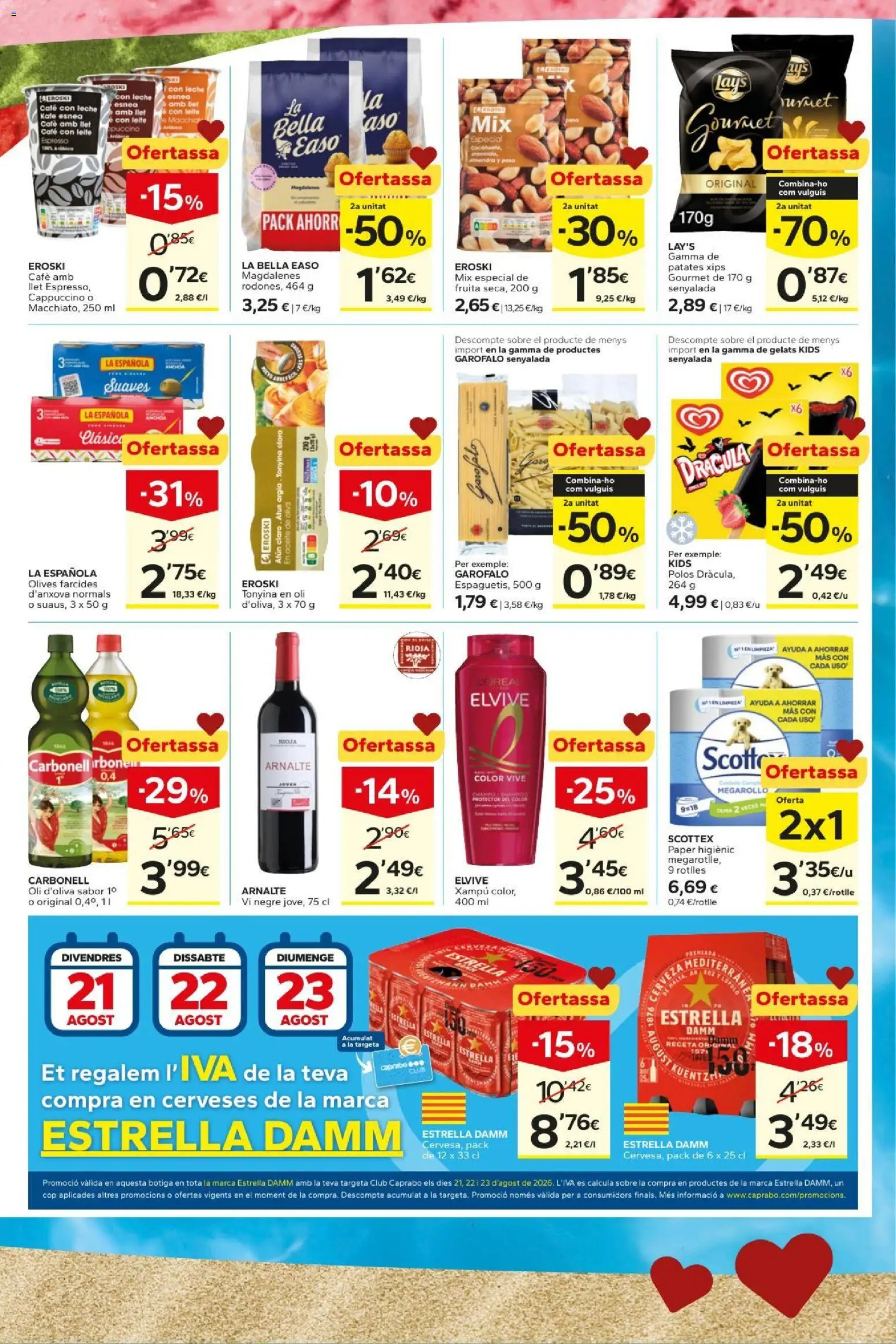 Caprabo folleto │ válido desde el 13/08/2026 | Página: 3 | Productos: Café con leche, Aceite, Café, Aceite de oliva