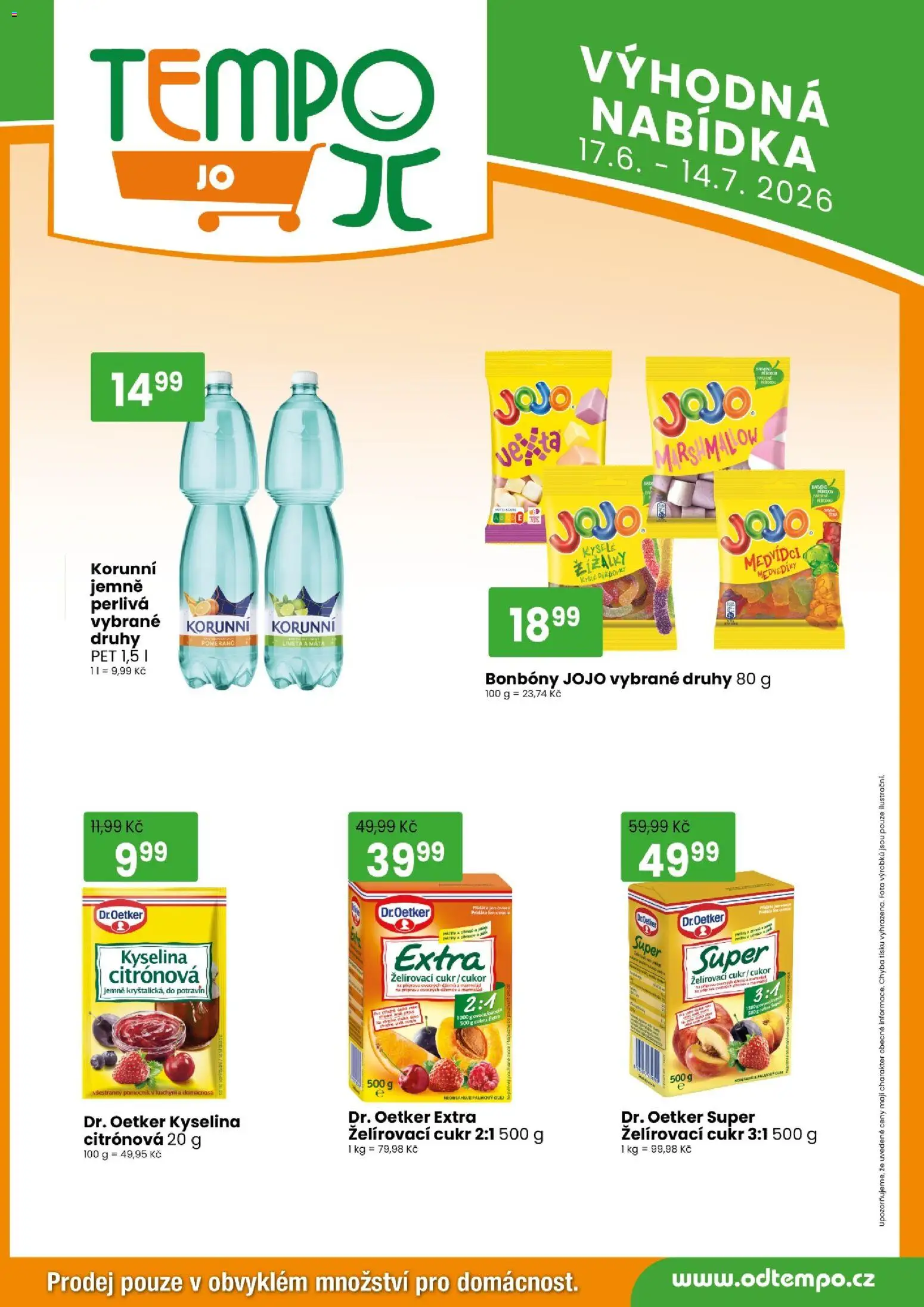 Tempo leták - JO od 17.06.2026 | Strana: 6 | Produkty: Marshmallow, Olej, Želírovací cukr, Cukr