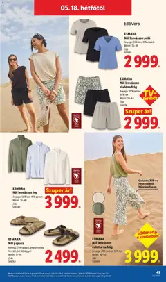 Női lenvászon culotte nadrág, Anyaga: 70% pamut, 30% len, Méret: 36-46, /db - amely érvényes a következő dátumtól: 14.05.2026 | Oldal: 49