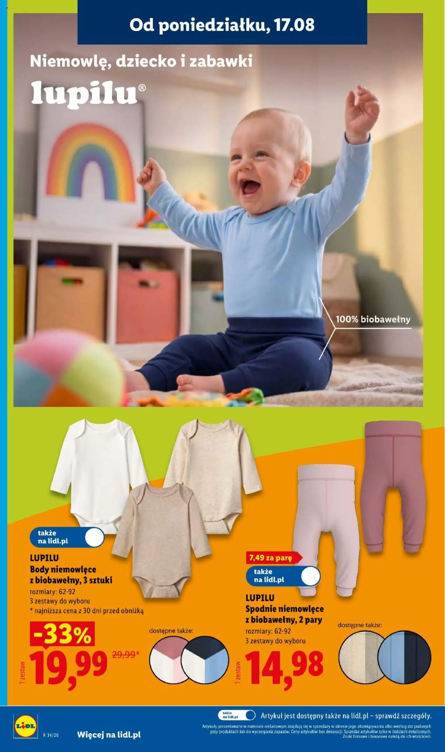 Lidl gazetka od 17.08.2026 | Strona: 18 | Produkty: Zabawki, Spodnie, Body