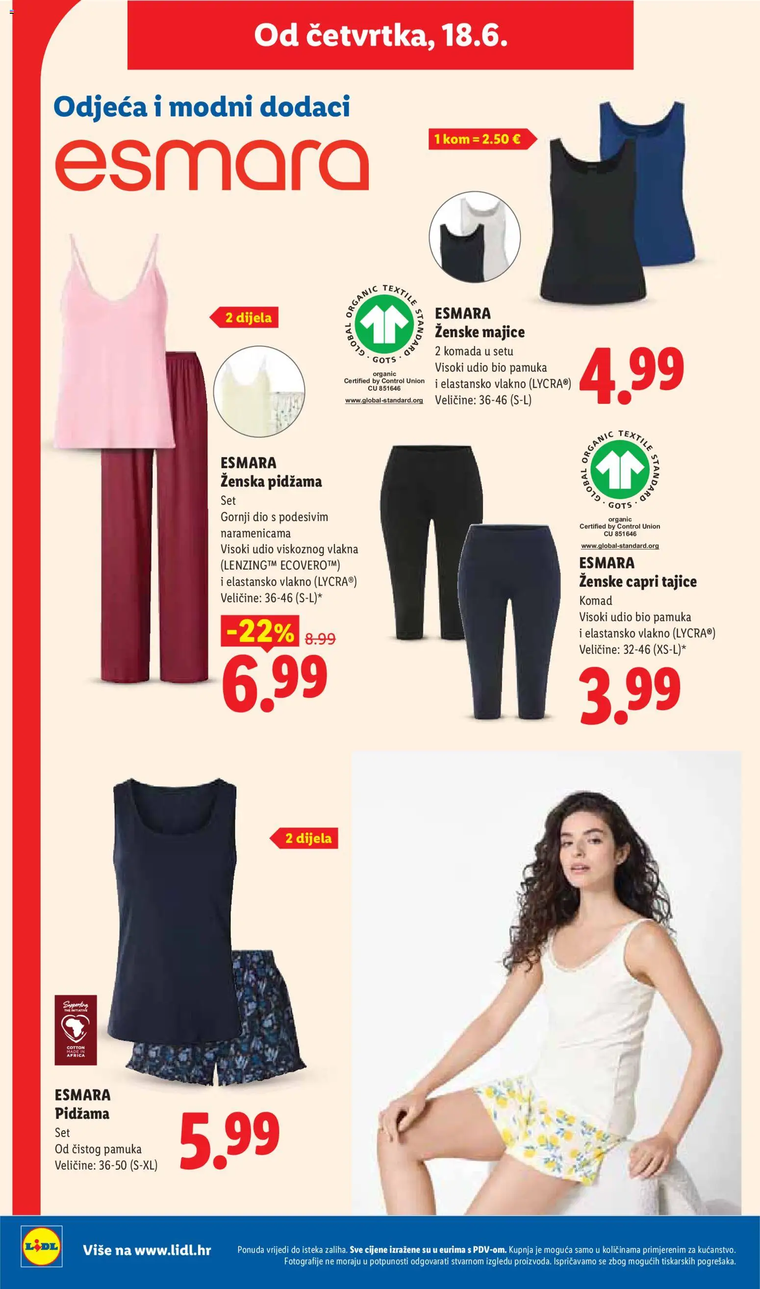 Lidl katalog | vrijedi od 15.06.2026 | Stranica: 44 | Proizvodi: Odjeća, Pidžama, Tajice