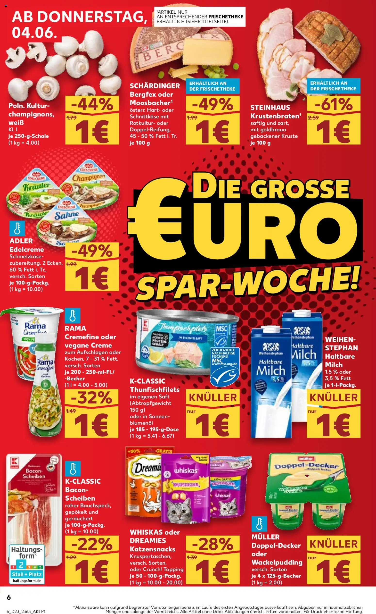 Kaufland Prospekt Bremen – gültig ab 04.06.2026 | Seite: 6 | Produkte: Milch, Haltbare milch, Pudding, Whiskas