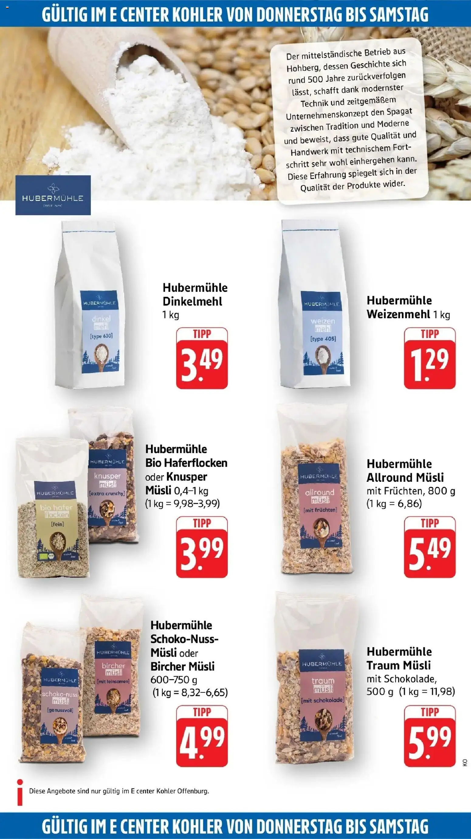 Edeka Prospekt Offenburg (ab 12.10.2026) » Angebote Online | Seite: 62 | Produkte: Mehl, Schokolade, Weizenmehl, Flocken
