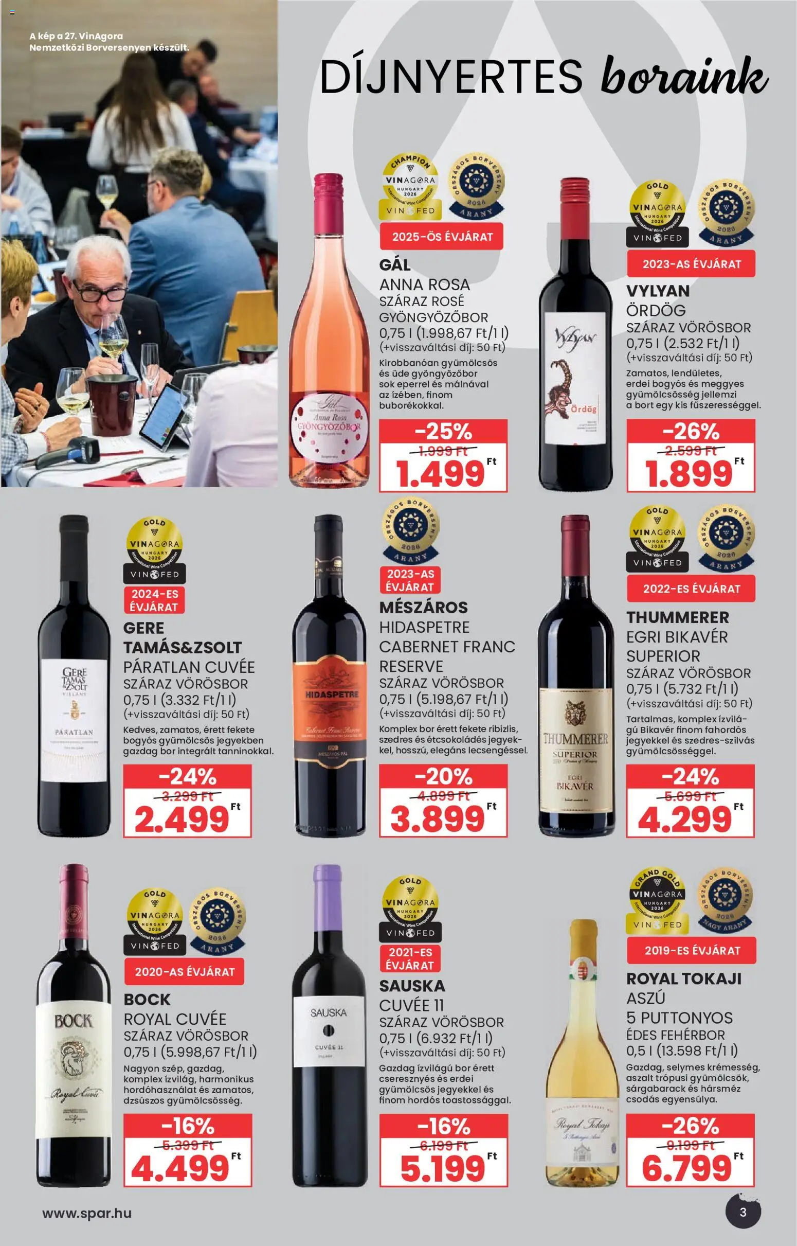 Interspar akciós ujság - amely érvényes a következő dátumtól: 2026.09.02. | Oldal: 3 | Termékek: Cuvée, Bor, Tokaji, Rosé