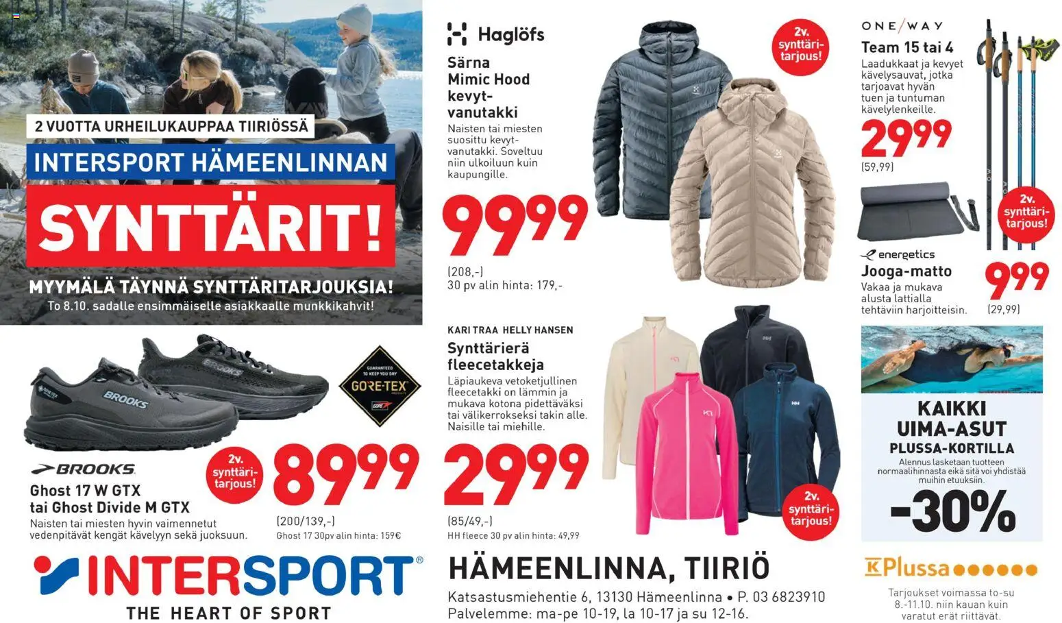 Intersport tarjoukset Hämeenlinna – voimassa 08/10/2026 alkaen | Sivu: 1 | Tuotteet: Voi