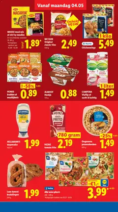 Ongezoete pannenkoeken, 600 g - Voorbeeld van een folder van Lidl, geldig van 04.05.2026 | Pagina: 19 | Producten: Livre pour enfants, Pizza, Pannenkoeken, Kaneel