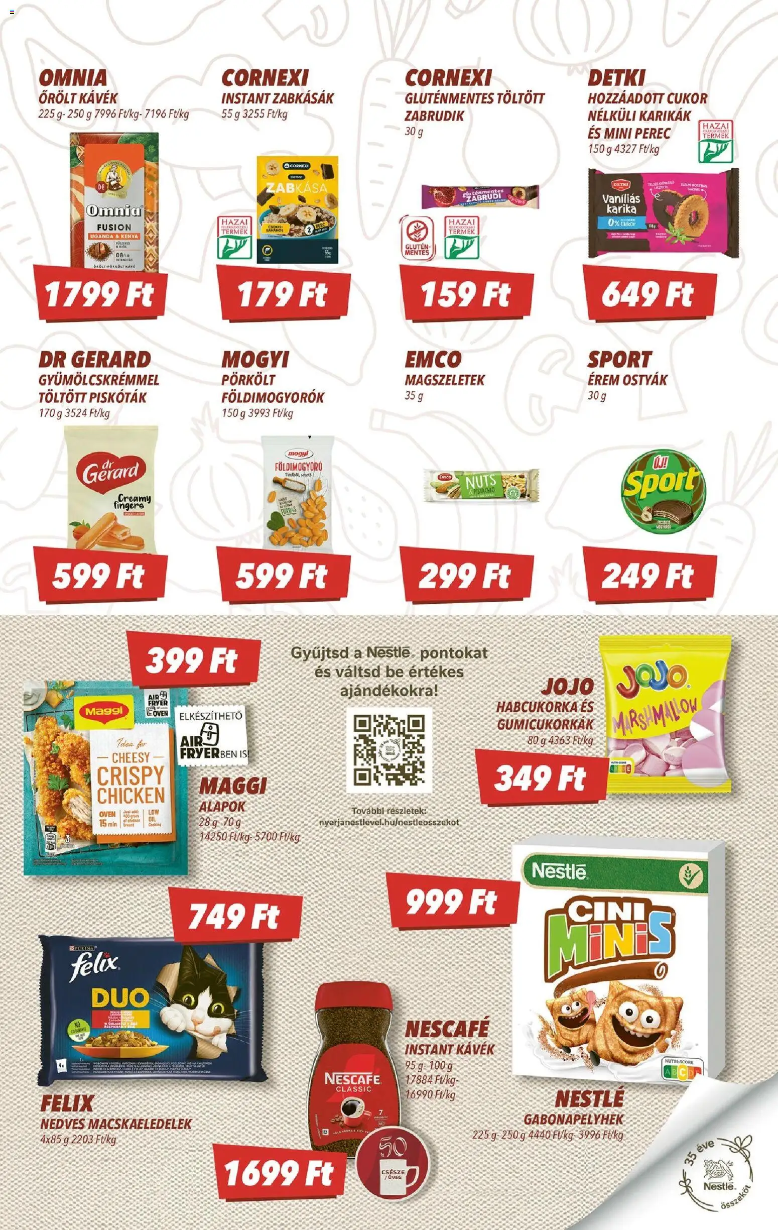 CBA akciós ujság - amely érvényes a következő dátumtól: 2026.09.10. | Oldal: 5 | Termékek: Nestlé, Zabkása, Maggi, Omnia