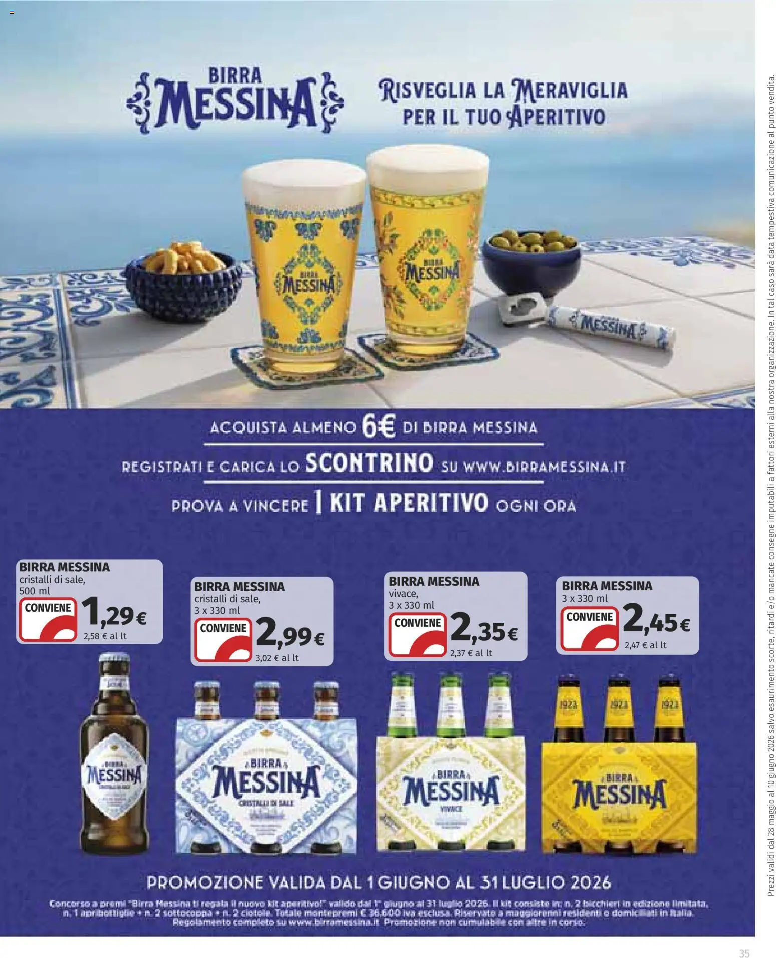 Volantino COOP del 28.05.2026 | Pagina: 35 | Prodotti: Birra, Birra messina, Aperitivo