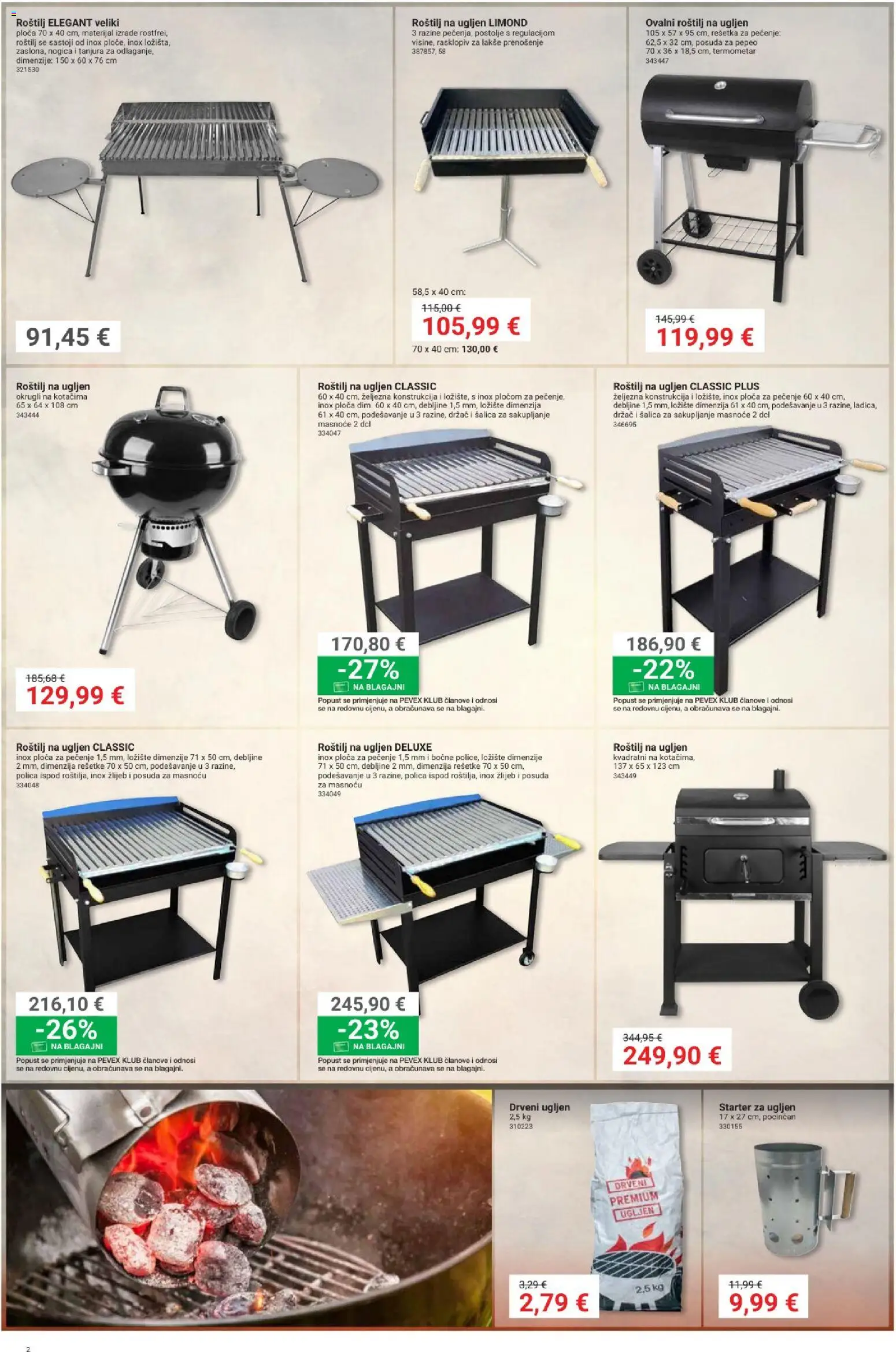 Pevex katalog | vrijedi od 16.04.2026 | Stranica: 2 | Proizvodi: Roštilj, Termometar, Polica, Šalica