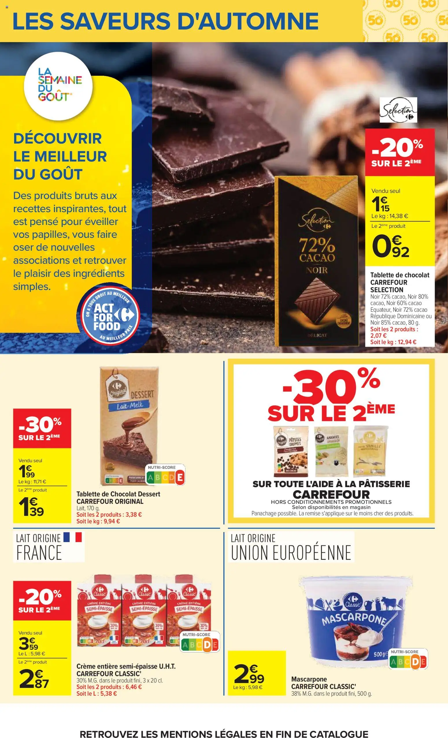 {H1} | Page: 12 | Produits: Tablette de chocolat, Cacao, Ingrédients, Crème