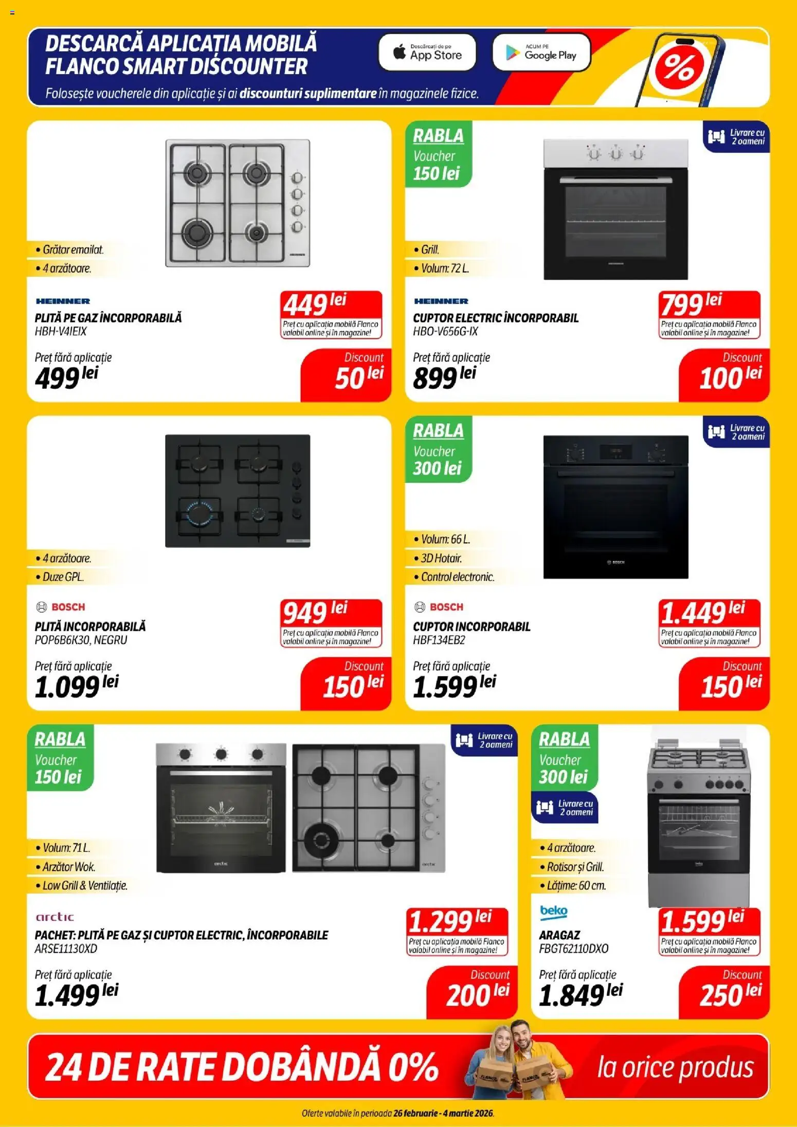 Noul catalog Flanco – valabil de la 26.02.2026 | Pagină: 8 | Produse: Cuptor, Plită, Grill, Grătar