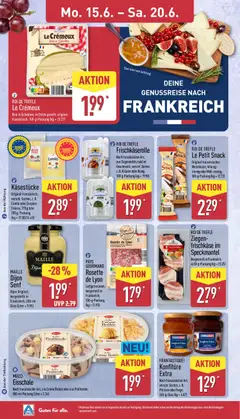 Aldi Prospekt ab 15.06.2026 gültig | Seite: 14 | Produkte: Creme brulee, Pfirsich, Eis, Frischkase