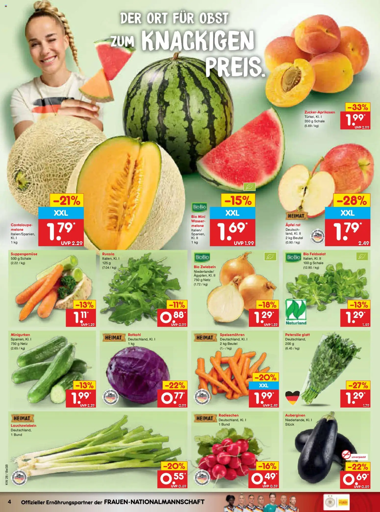 Netto Marken-Discount Prospekt – gültig ab 06.07.2026 | Seite: 6 | Produkte: Rotkohl, Äpfel, Zwiebeln, Wasser