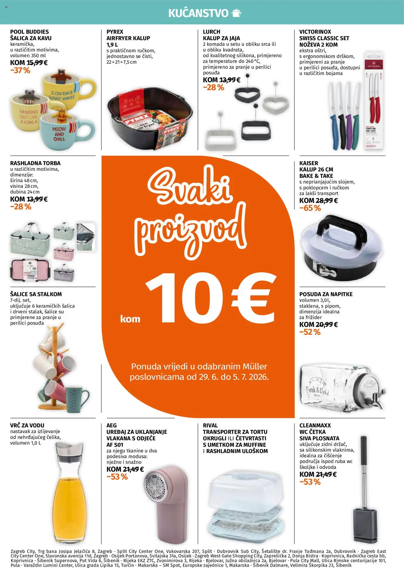 Müller katalog | vrijedi od 29.06.2026 | Stranica: 2 | Proizvodi: Četka, Jaja, Šalica, Torba