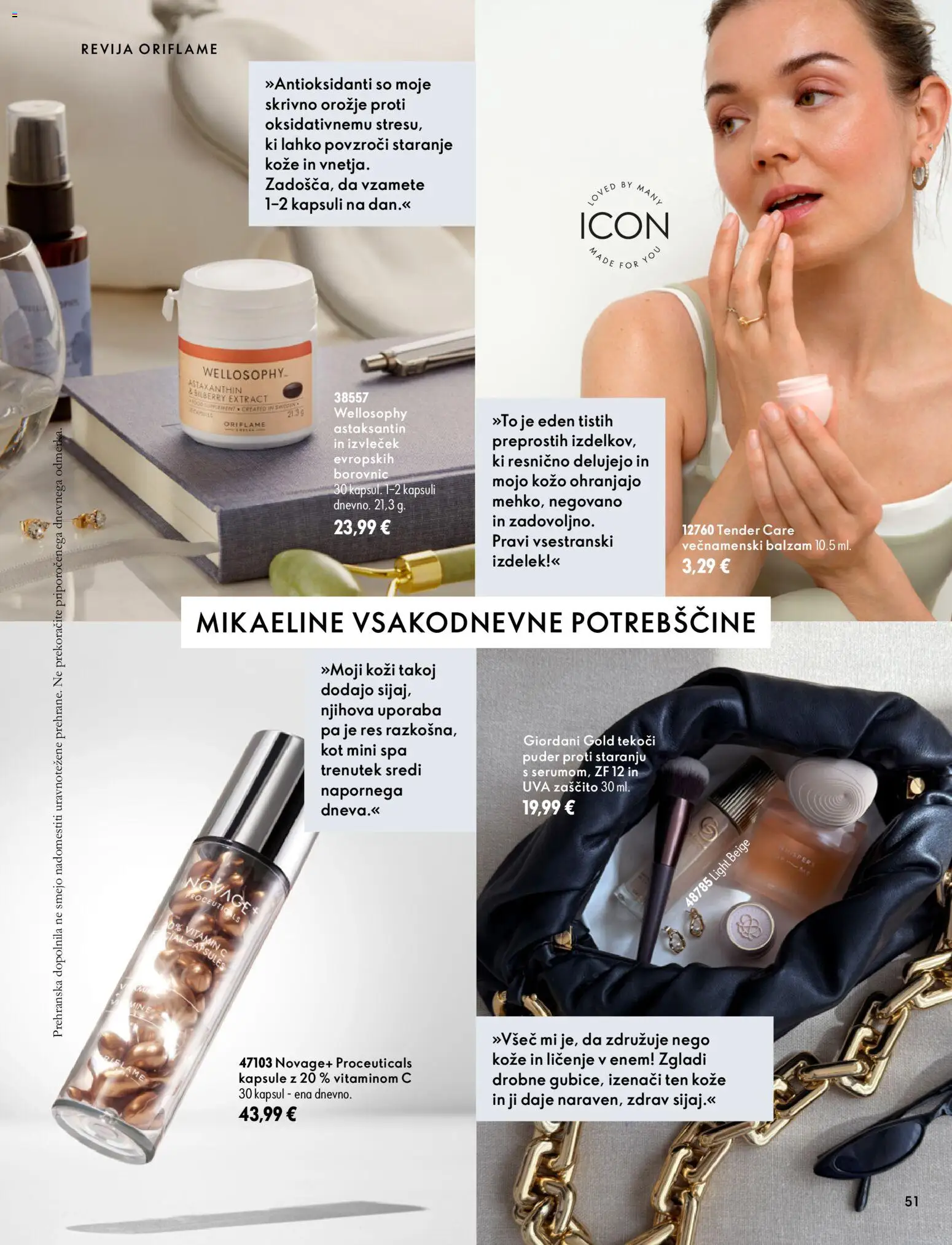 Novi Oriflame katalog ponudbe – veljaven od 07.10.2026 | Stran: 51 | Izdelki: Prehranska dopolnila, Revija, Puder