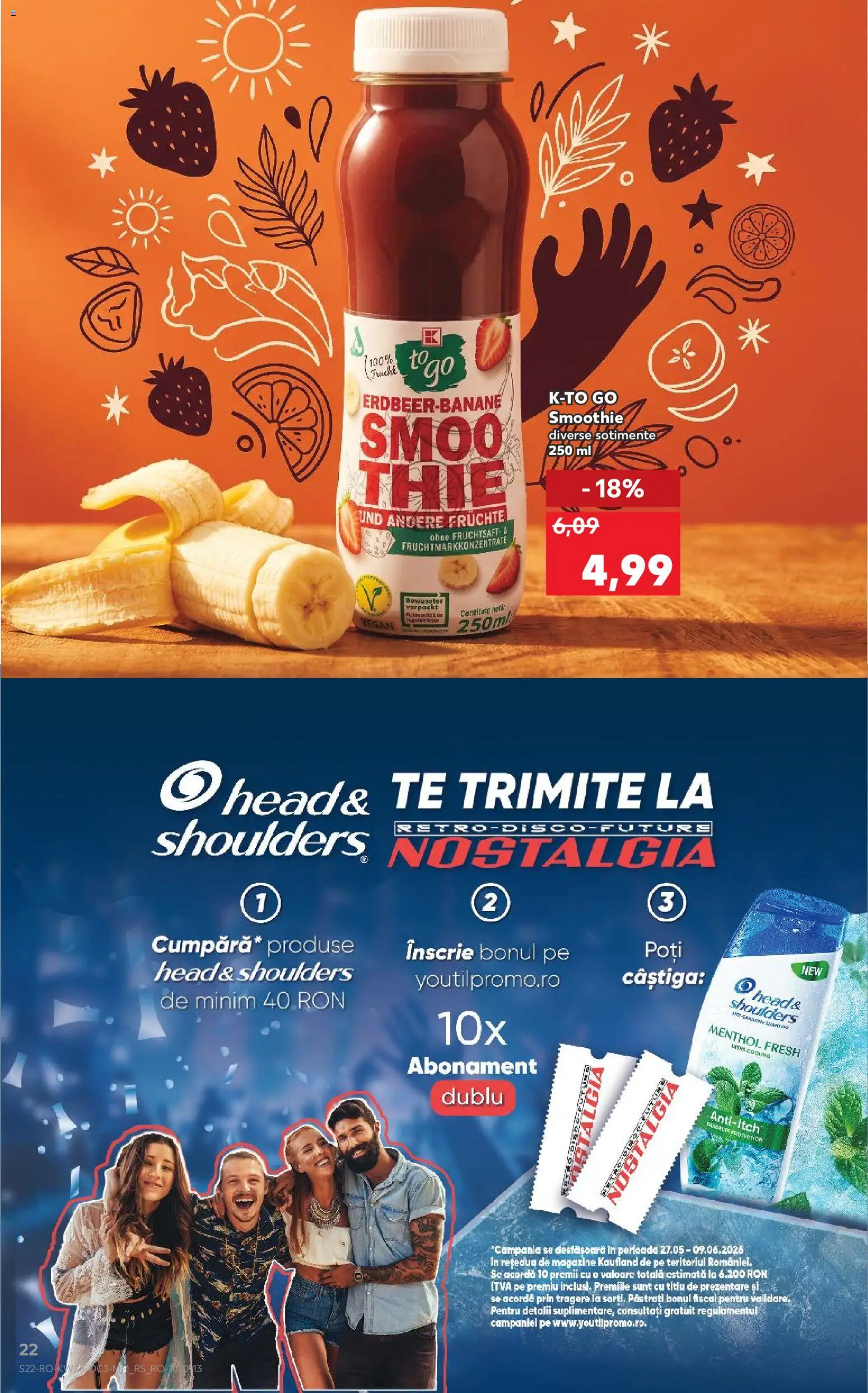 Kaufland RO akciós ujság - amely érvényes a következő dátumtól: 03.06.2026 | Oldal: 22 | Termékek: Smoothie