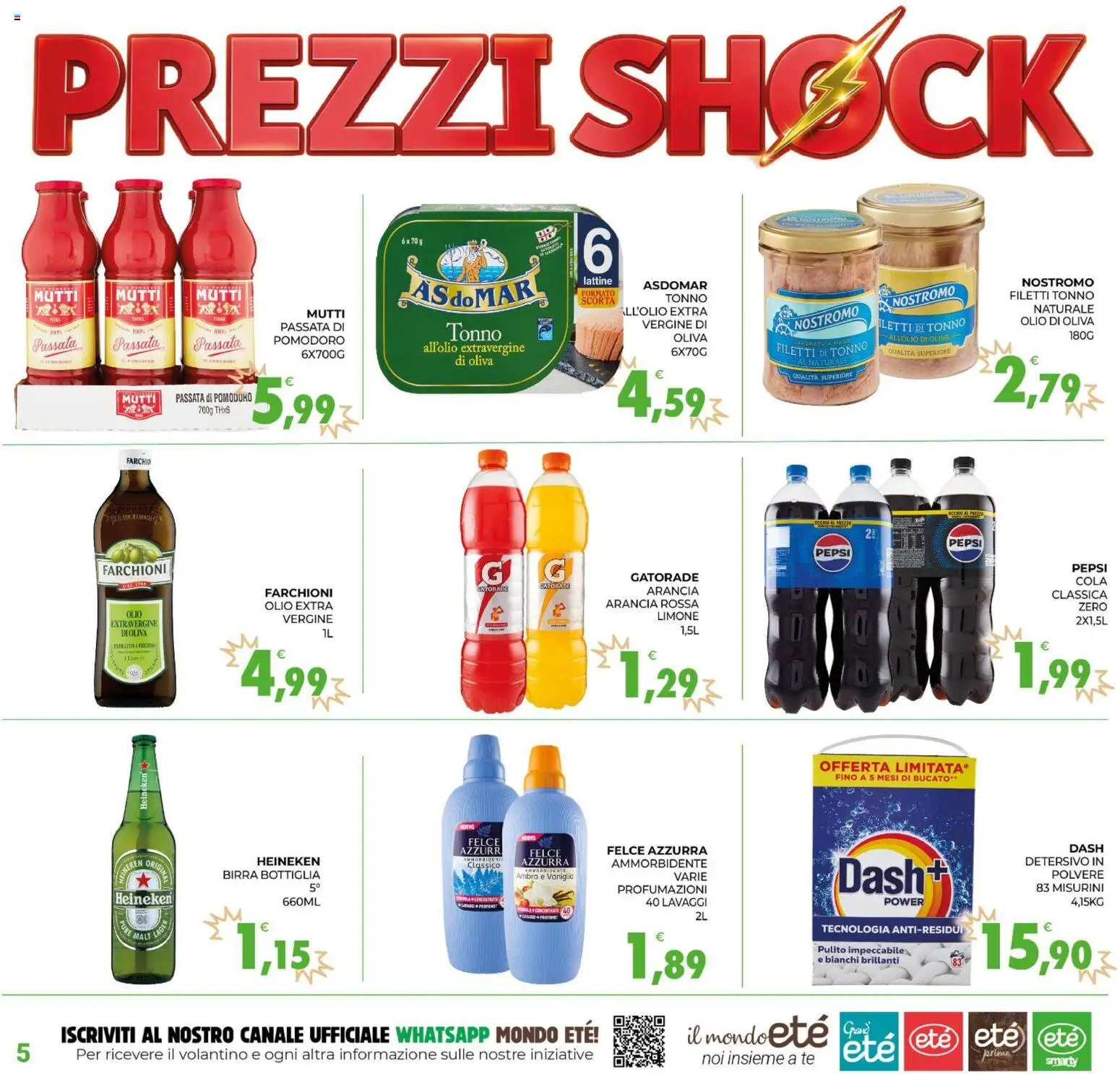 Volantino Eté del 02/10/2026 | Pagina: 5 | Prodotti: Olio, Heineken, Pepsi, Olio di Oliva