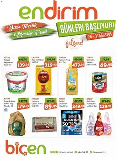 26 Ağustos 2026 tarihinden itibaren geçerli olan Biçen Market kataloğu önizlemesi | Sayfa: 1