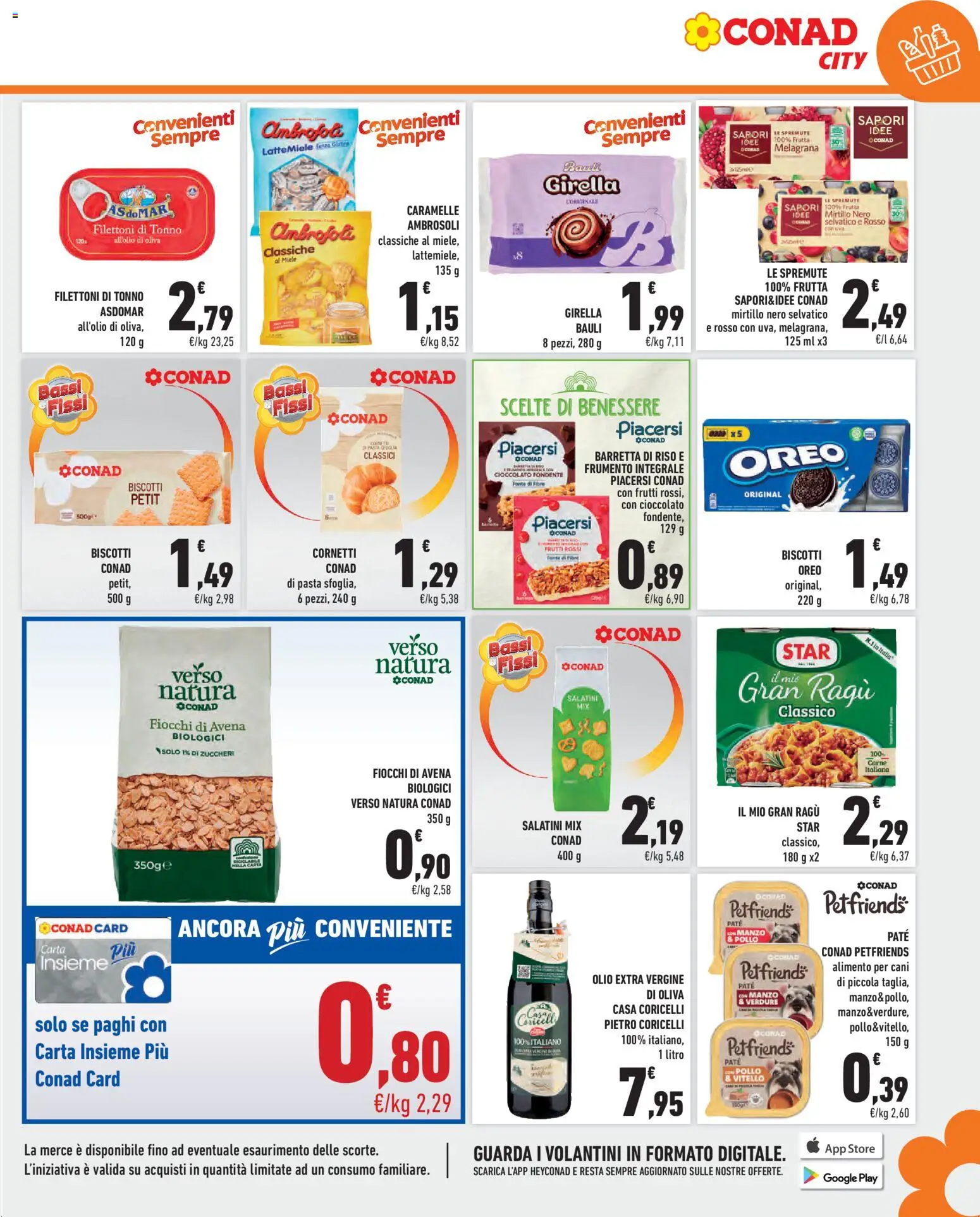 Volantino Conad del 31/07/2026 | Pagina: 5 | Prodotti: Manzo, Frutta, Uva, Olio extra vergine
