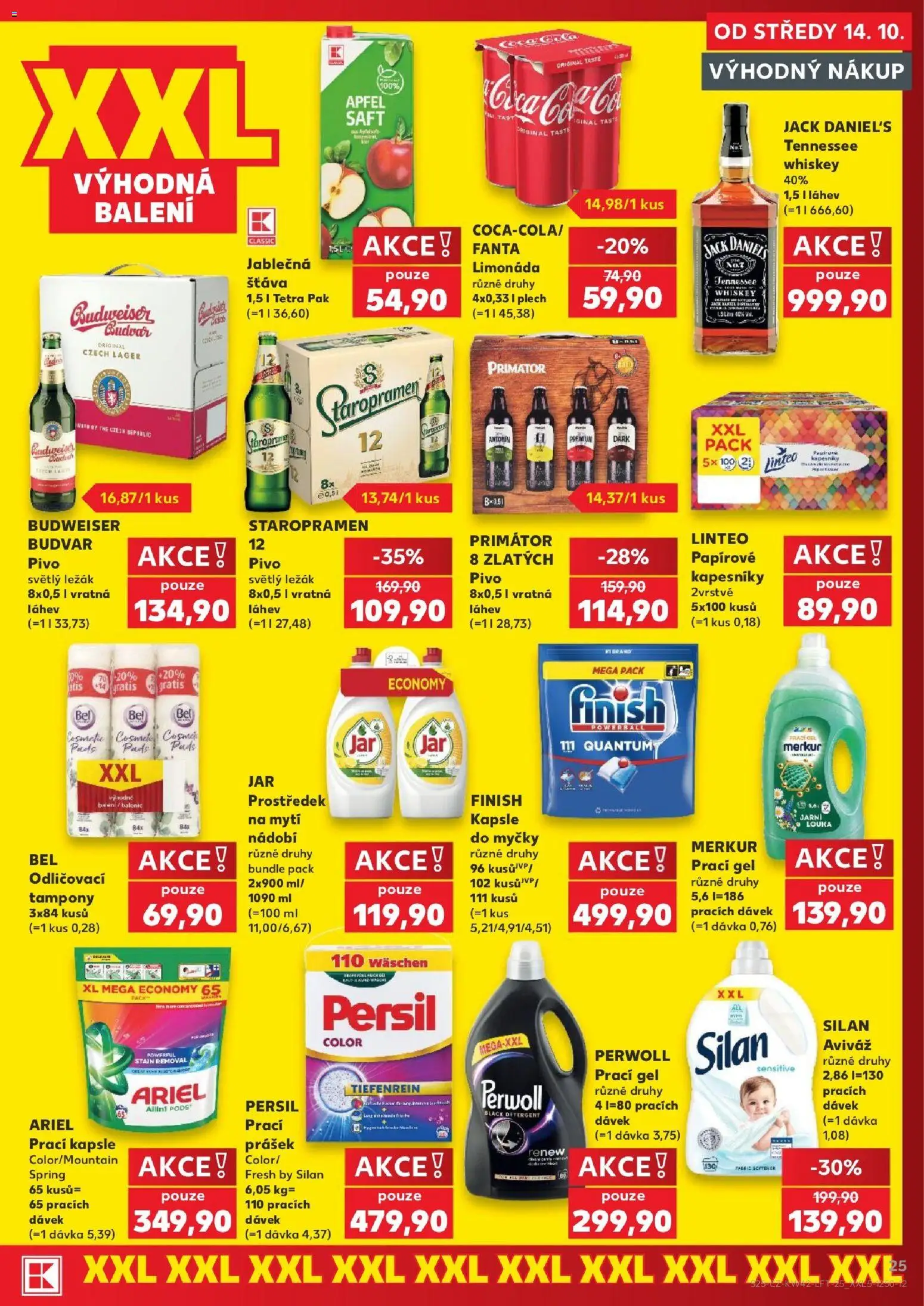 Kaufland leták - Chomutov od 14.10.2026 | Strana: 25 | Produkty: Plech, Silan, Šťáva, Láhev