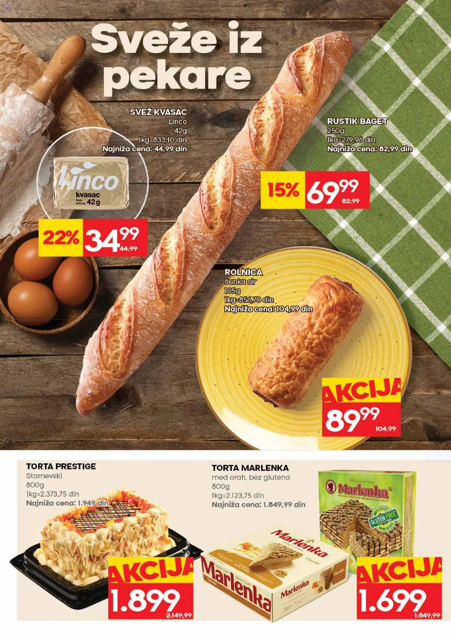 Roda katalog - važi od 17.08.2026 | Strana: 20 | Proizvode: Kvasac, Baget, Sir, Torta