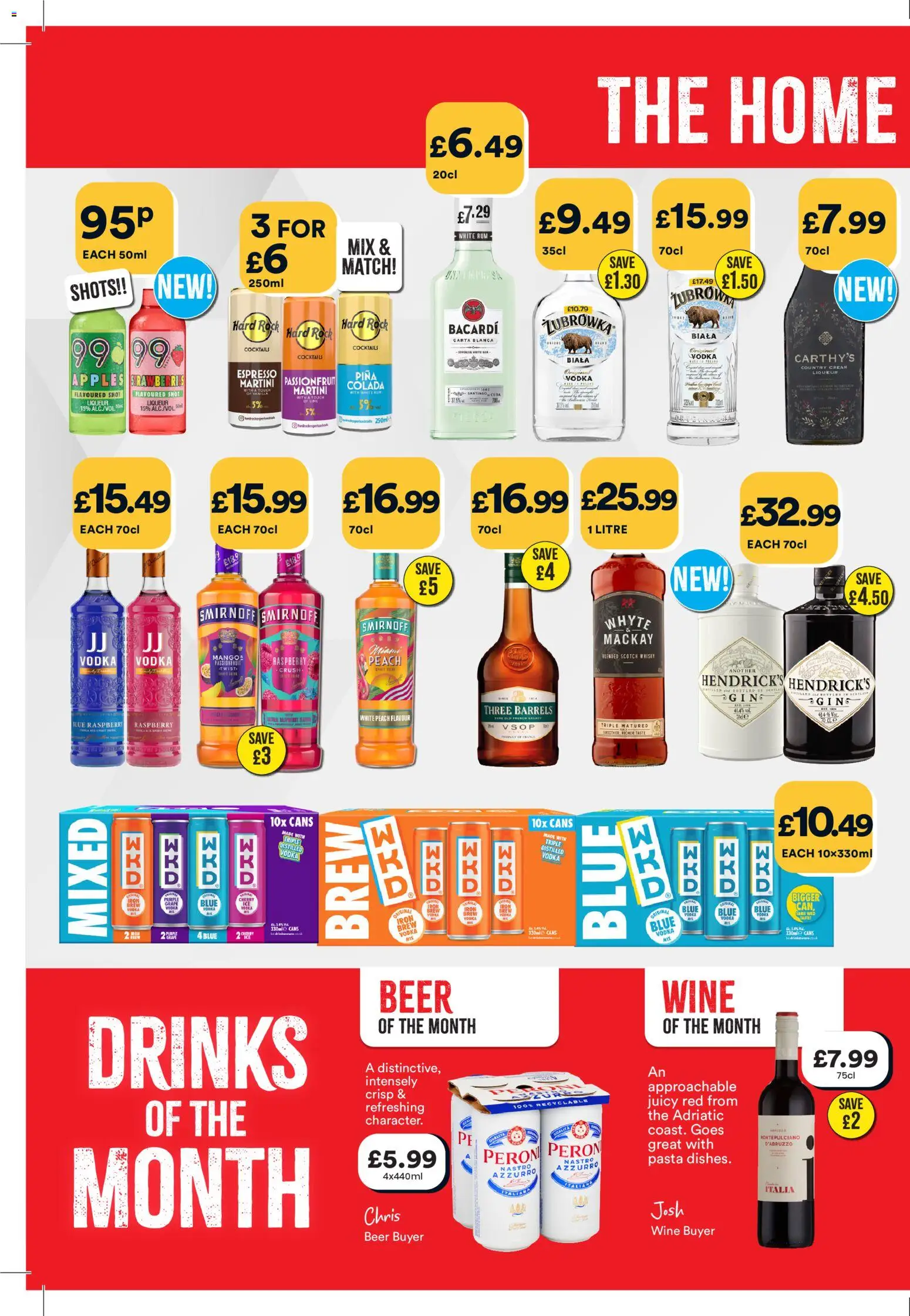 {H1} | Page: 3 | Products: Drinks, Beer, White rum, Mango