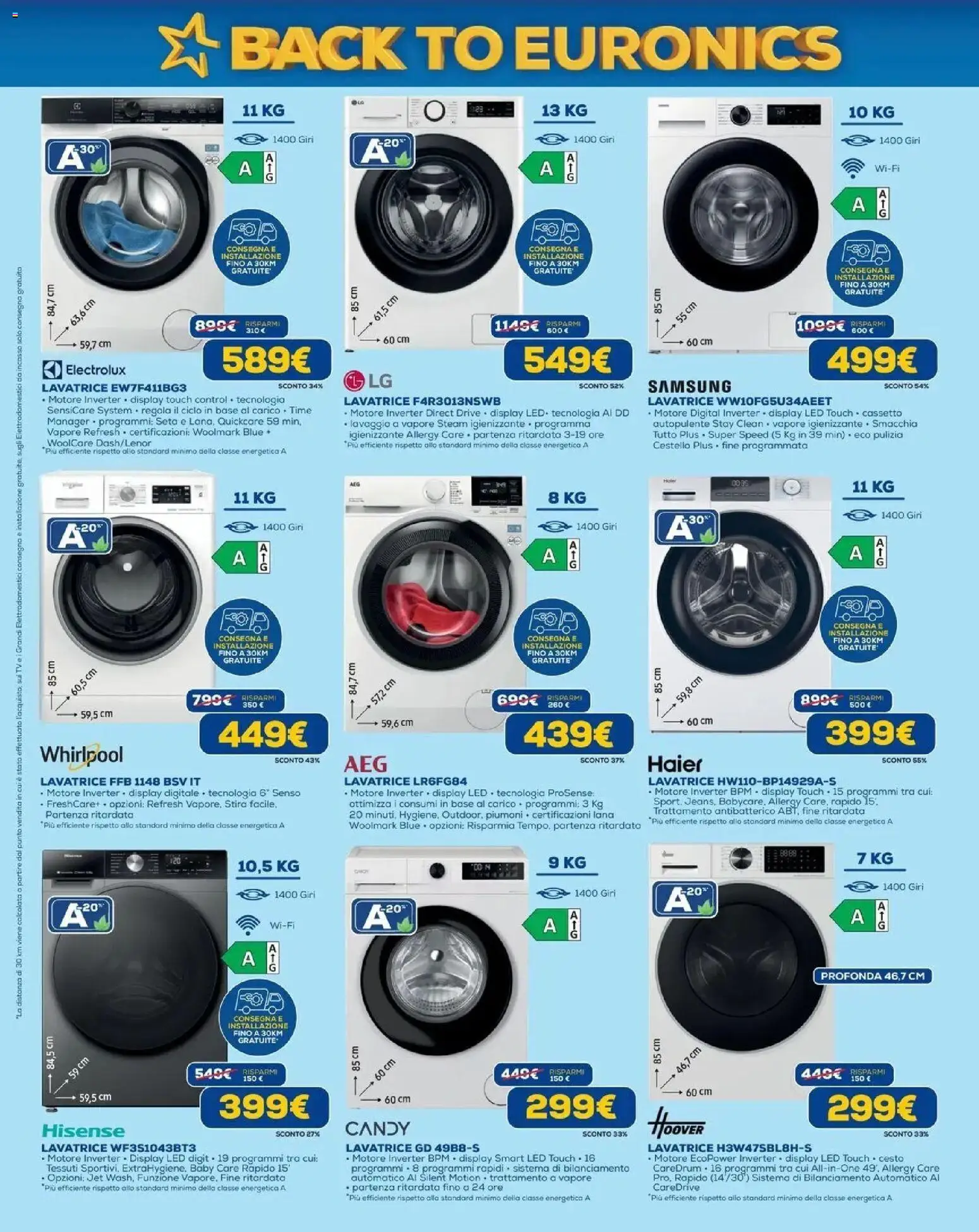 Nuovo Euronics volantino Torino dal 20/08/2026 > offerte anteprima 🛍️ | Pagina: 10 | Prodotti: Lavatrice, TV, Samsung