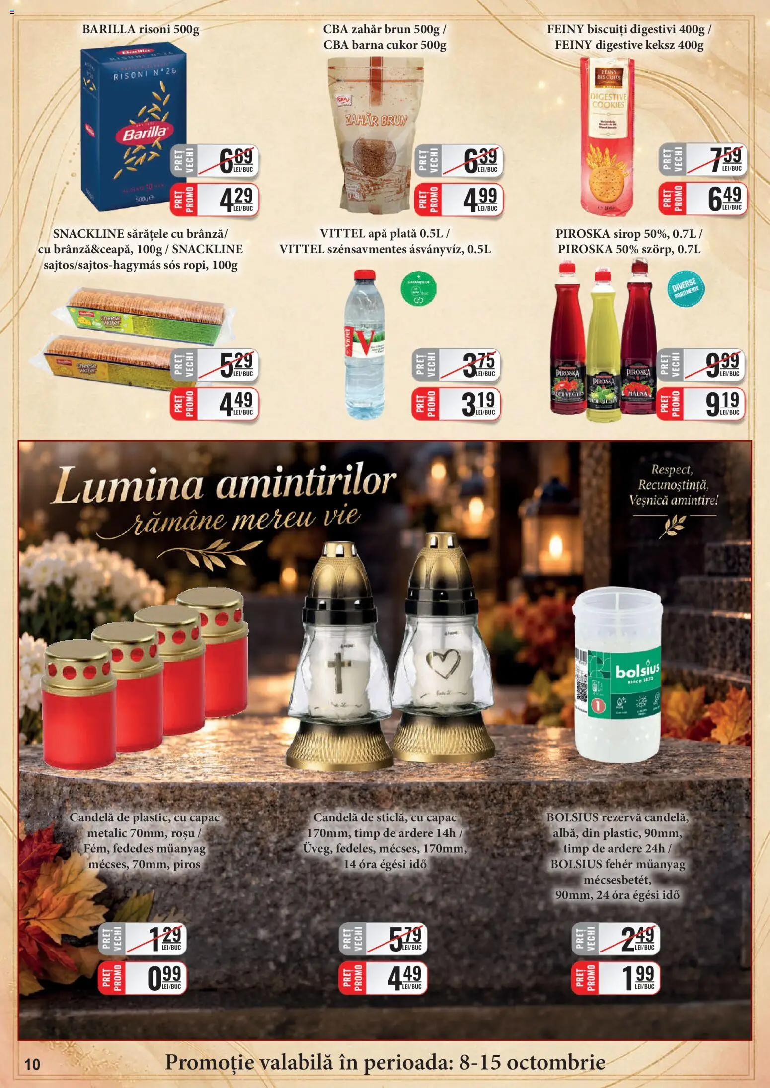 Noul catalog CBA – valabil de la 01.10.2026 | Pagină: 10 | Produse: Barilla, Biscuiți, Apă, Zahăr