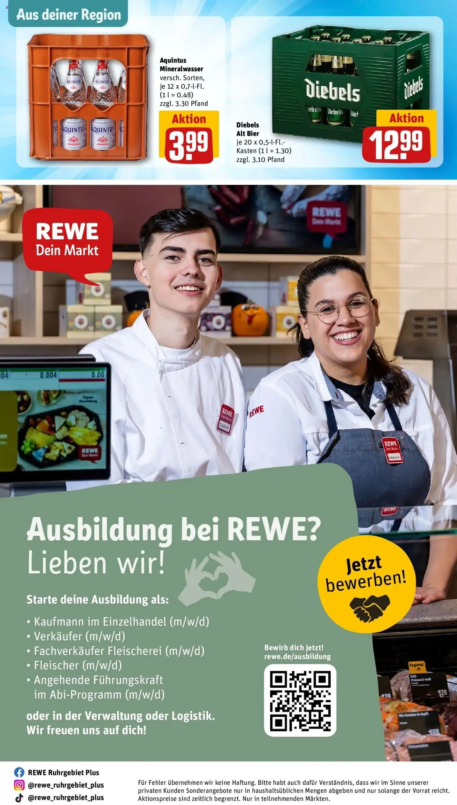 REWE Prospekt ab 17.08.2026 zum Blättern » Angebote | Seite: 30 | Produkte: Bier, Mineralwasser, Diebels