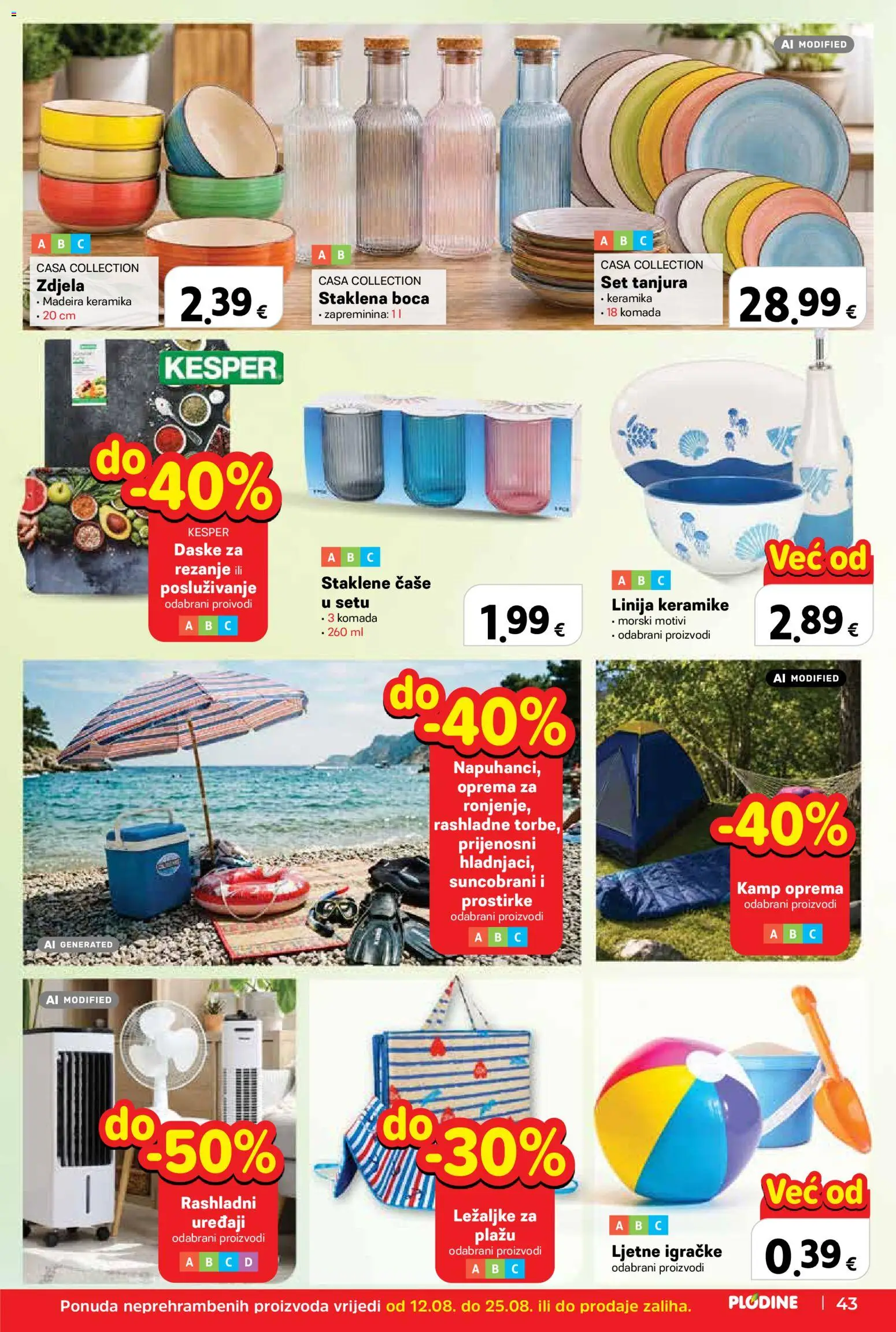 Plodine katalog | vrijedi od 12.08.2026 | Stranica: 43 | Proizvodi: Set tanjura, Čaše, Zdjela, Igračke