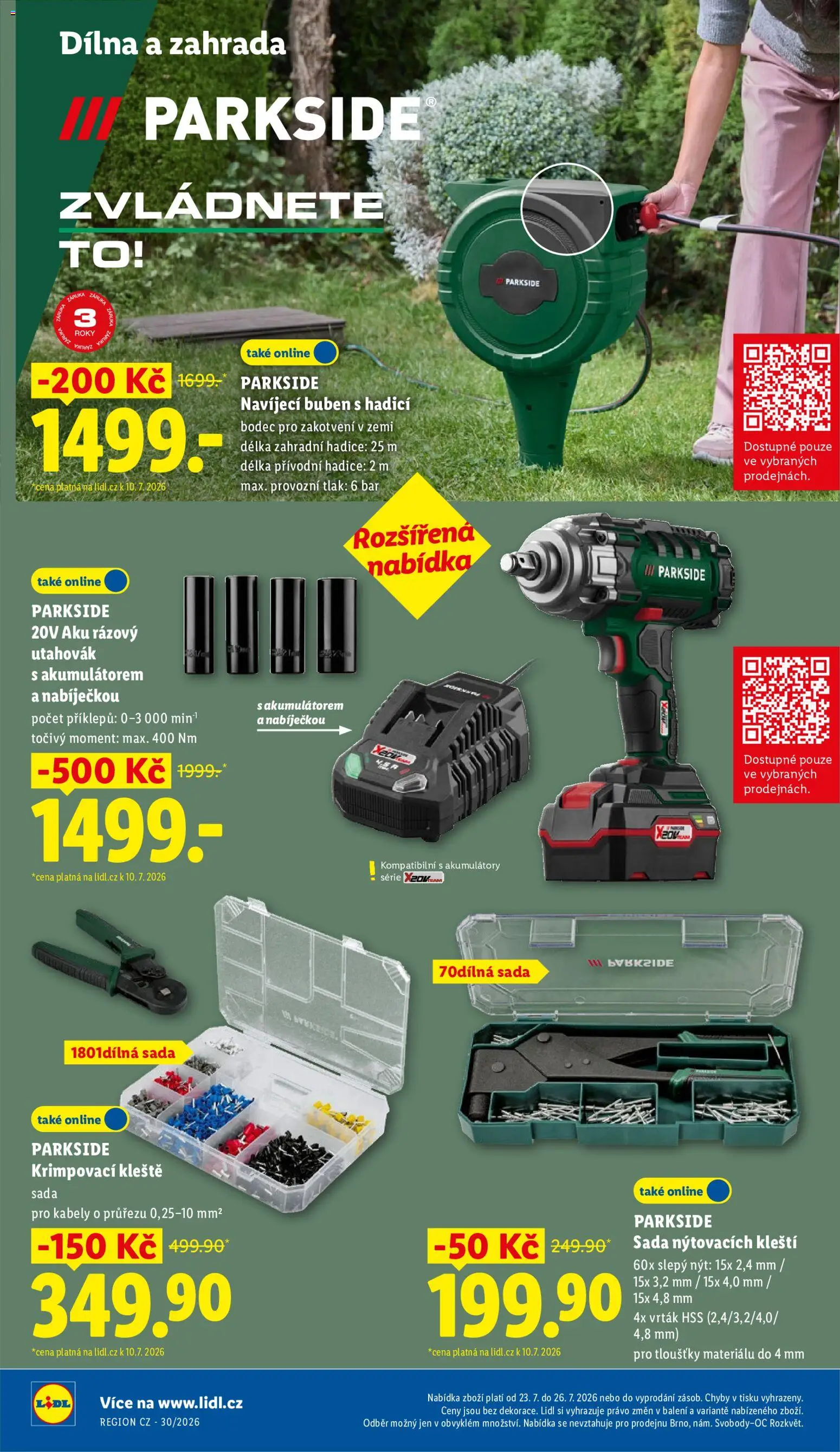 Lidl leták od 23.07.2026 | Strana: 44 | Produkty: Buben, Krimpovací kleště, Rázový utahovák, Hadice