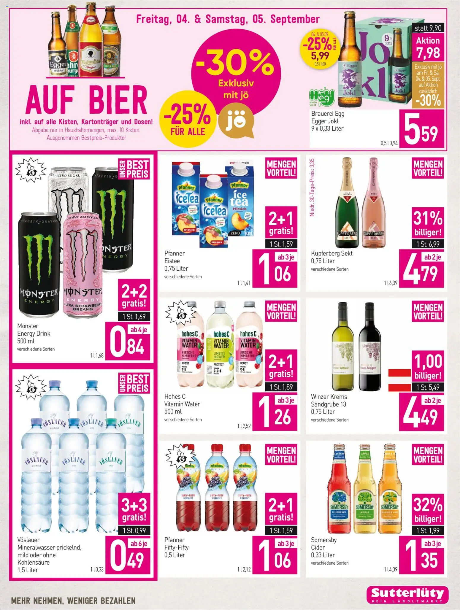 Sutterlüty Flugblatt gültig ab 03.09.2026 | Seite: 13 | Produkte: Mango, Himbeere, Apple, Bier