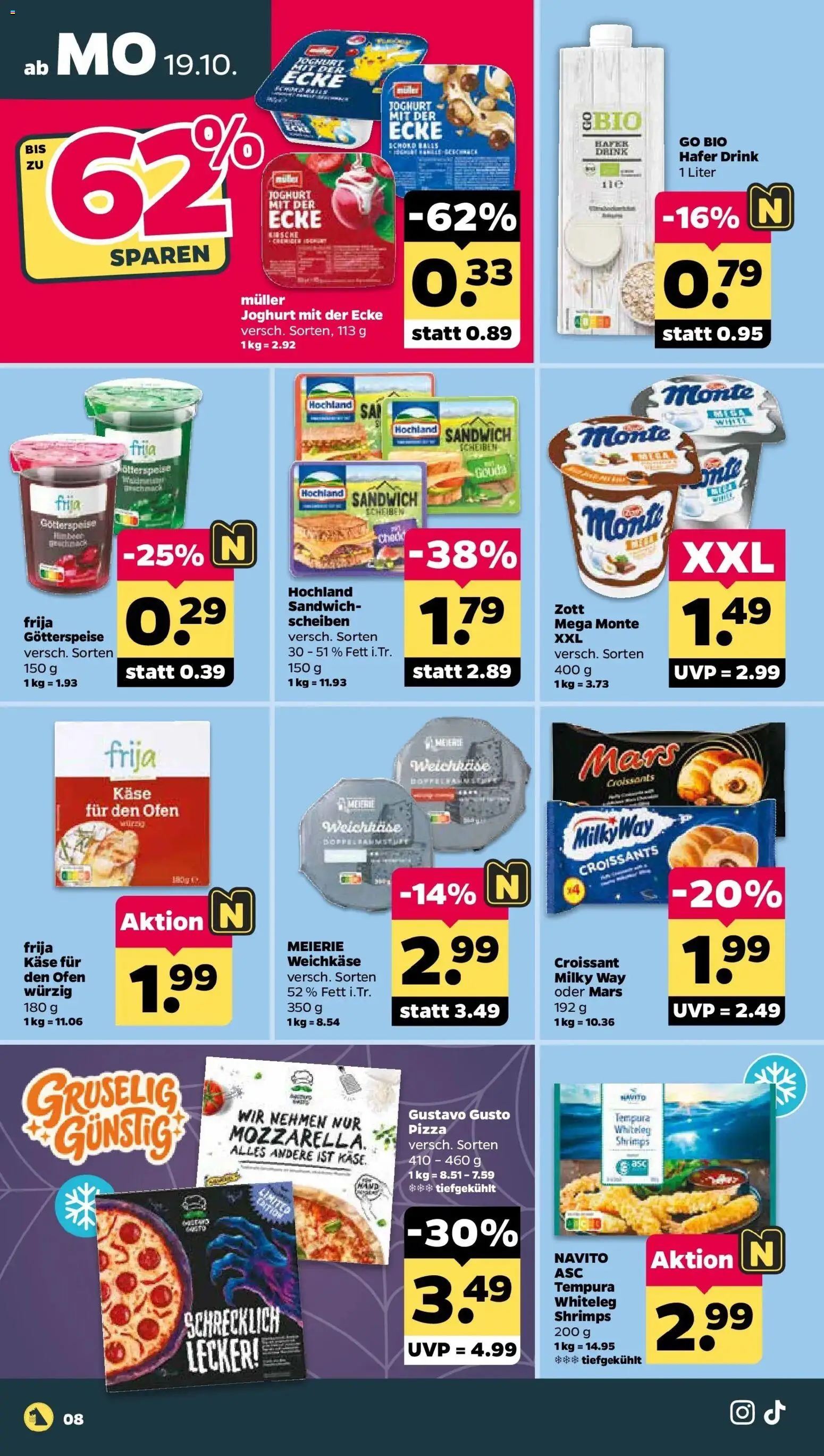 Netto Aktueller Prospekt ab 19.10.2026 → Angebote nächste Woche | Seite: 10 | Produkte: Gustavo gusto, Ofen, Croissant, Pizza