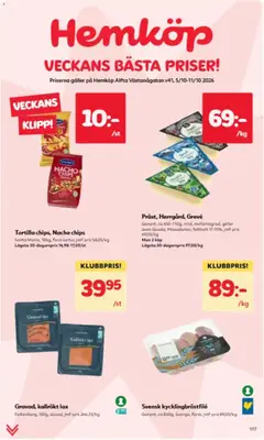 Hemköp erbjudanden - Förhandsvisning av reklamblad från butik Hemköp aktuell från 05/10/2026