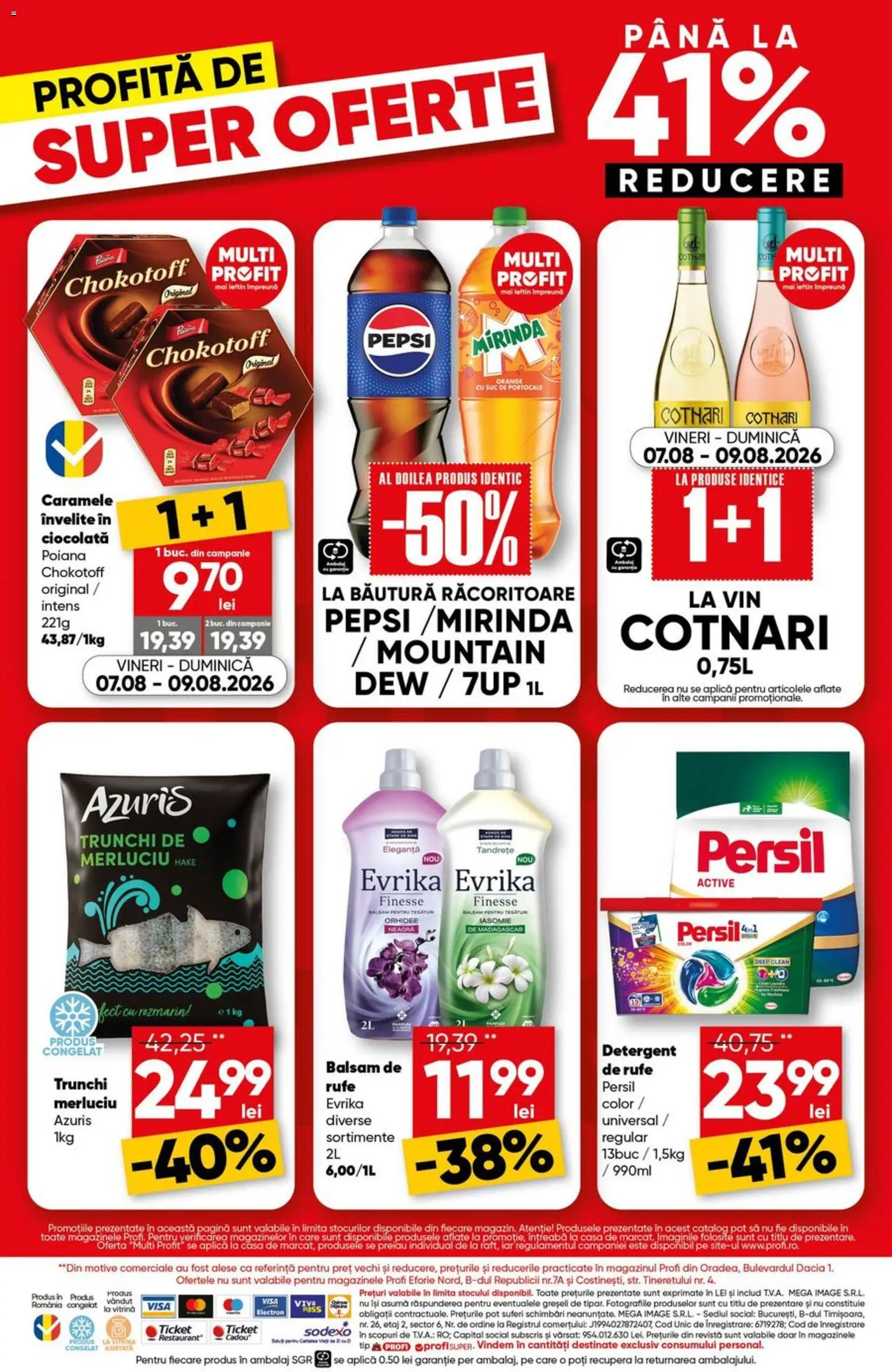 Noul catalog Profi – valabil de la 06.08.2026 | Pagină: 18 | Produse: Pomelo, Detergent, Balsam de rufe, Caramele
