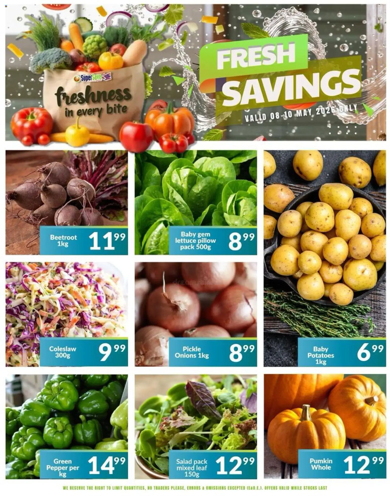 New Super Save catalogue – valid from 08.05.2026 | Page: 5 | Products: Pillow, Onions, Pepper, Lettuce