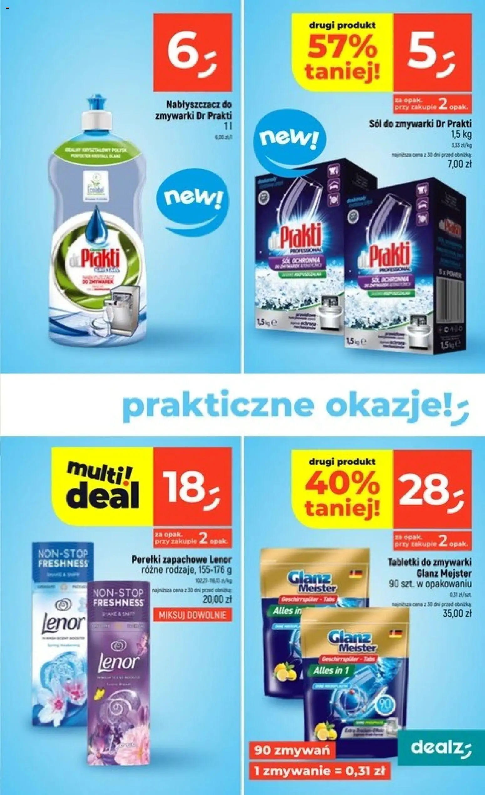 Dealz gazetka od 13.08.2026 | Strona: 31 | Produkty: Sól do zmywarki, Tabletki do zmywarki, Sól